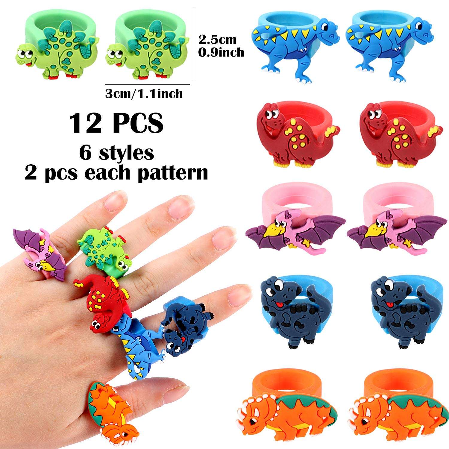 64 Pcs Dinosaur Party Favor Dinosaur Slap Bracelets Masks Keychains Rings Temporary Tattoos for Boys Kids Dinosaur Themed Birthday Party Supplies Treat Dino Pinata Goodie Bag Fillers 5