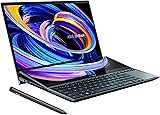 ASUS ZenBook Pro Duo Laptop 15.6" 4K UHD OLED Touchscreen (Intel i7-12700H 14-Core, 16GB LPDDR5, 1TB PCIe SSD, GeForce RTX 3060 6GB, ScreenPad Plus, Stylus, Backlit KYB, Win 11 Pro) w/Dockztorm Dock 5