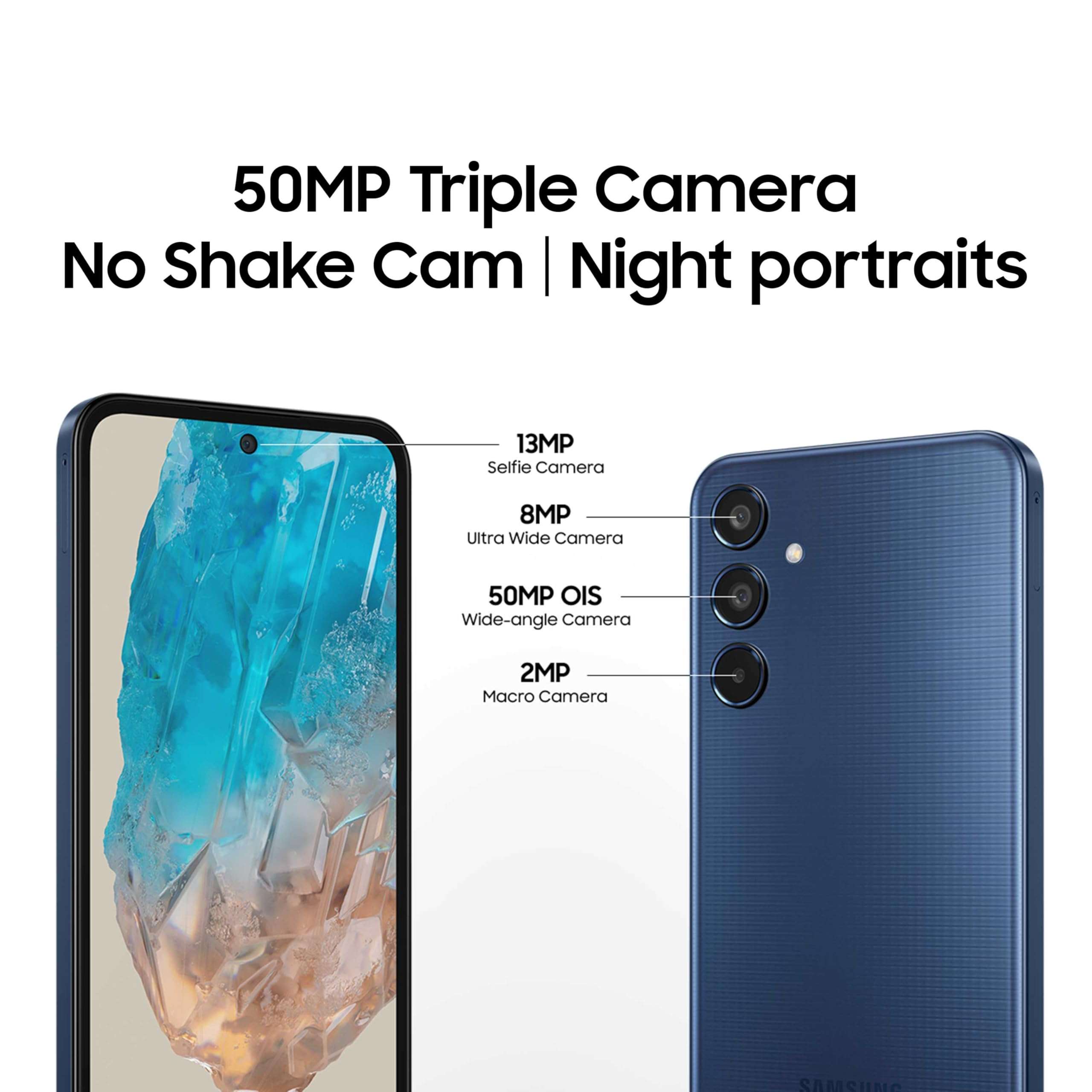 Samsung Galaxy M35 5G (Thunder Grey,6GB RAM,128GB Storage)| Corning Gorilla Glass Victus+| AnTuTu Score 595K+ | Vapour Cooling Chamber | 6000mAh Battery | 120Hz Super AMOLED Display| without Charger 5