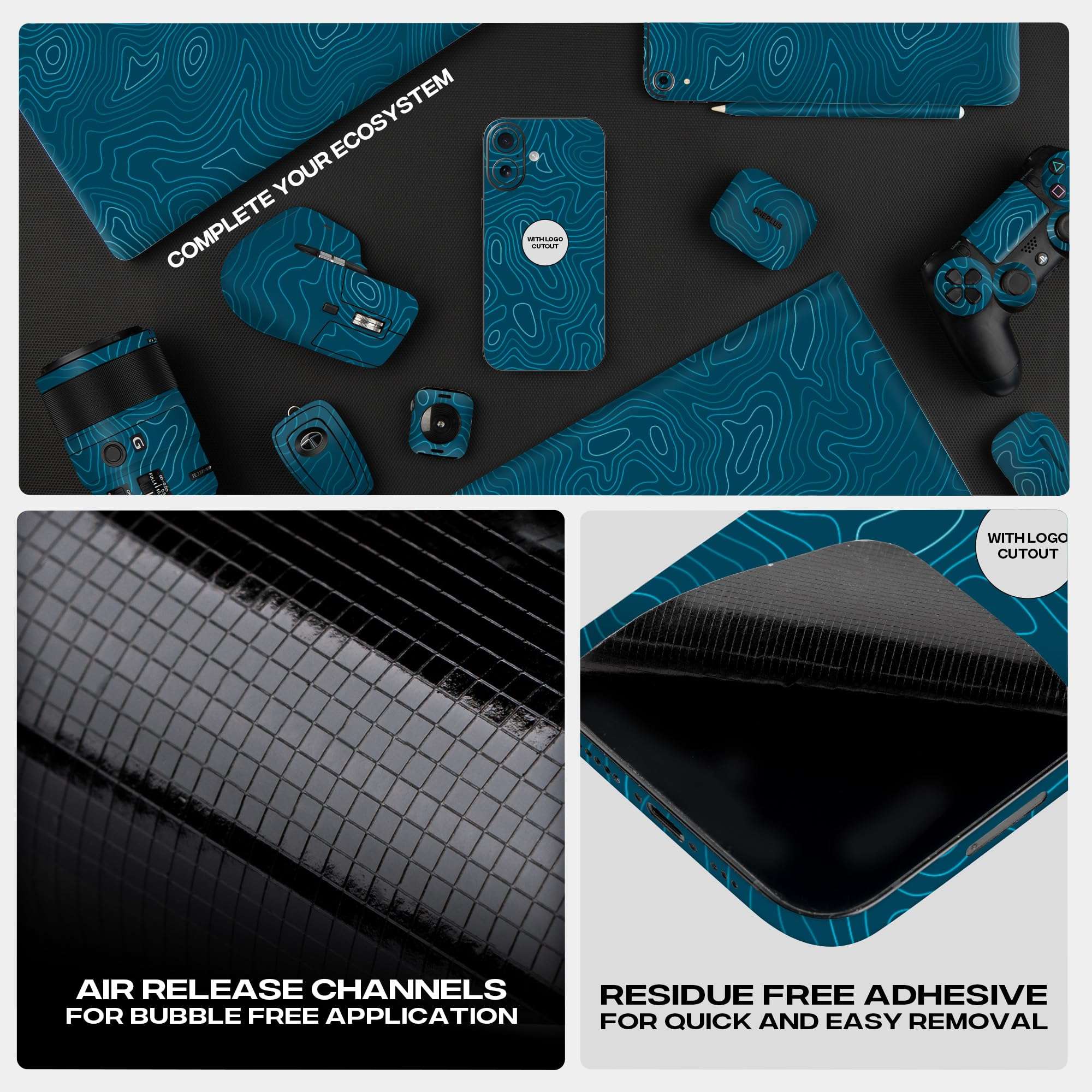 Capes India Mobile Phone Skins Compatible with Apple iPhone 16 | Not a Cover/Case | Protective Film Vinyl Sticker (Aqua, Full Body Skin) 5