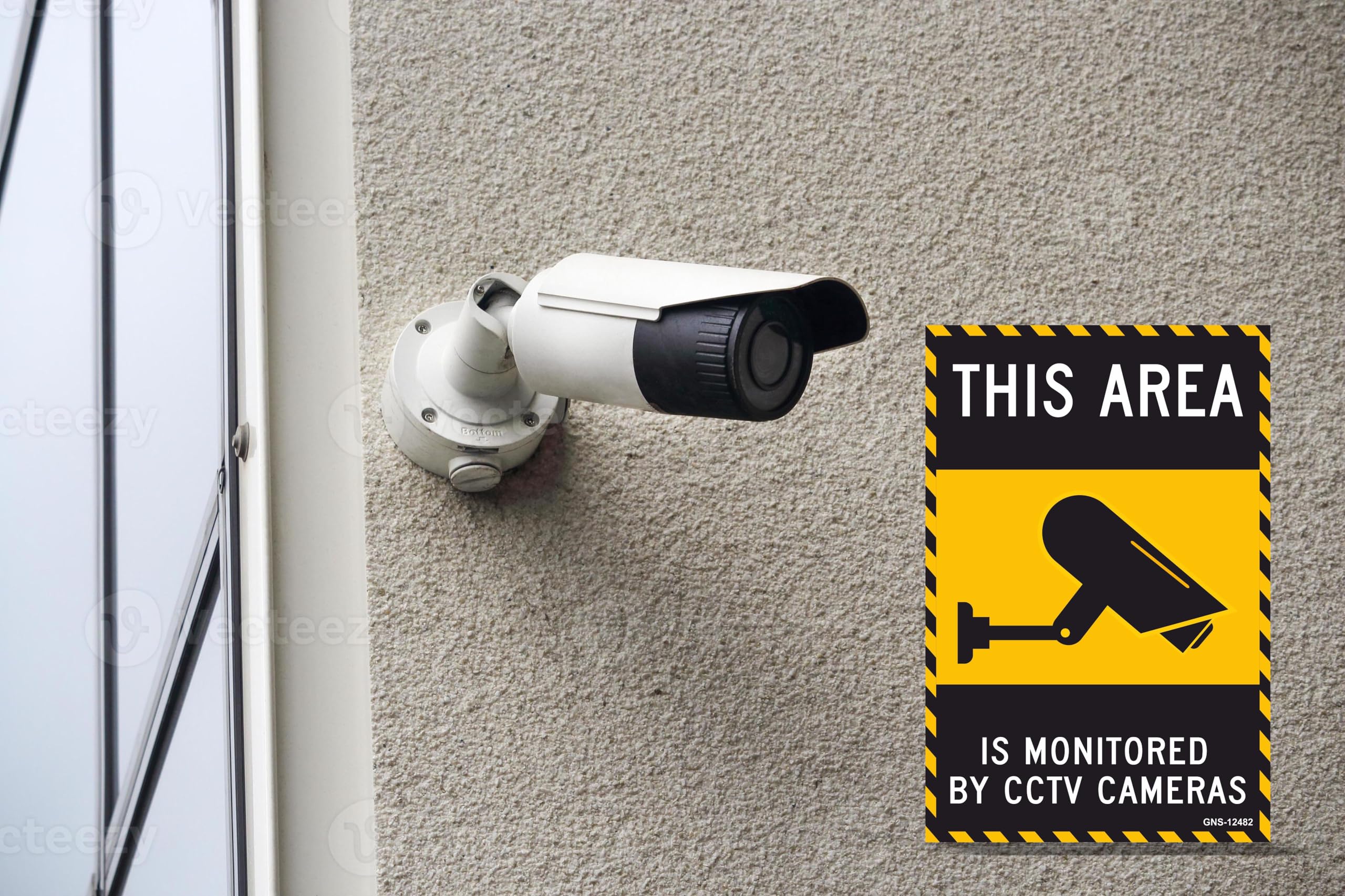 Aditya Sign® This Area is Monitoring By CCTV Cameras Sign Board for Office, Home, Industry, Public Places, Hospital GNS-12482 (1 Qty) 3