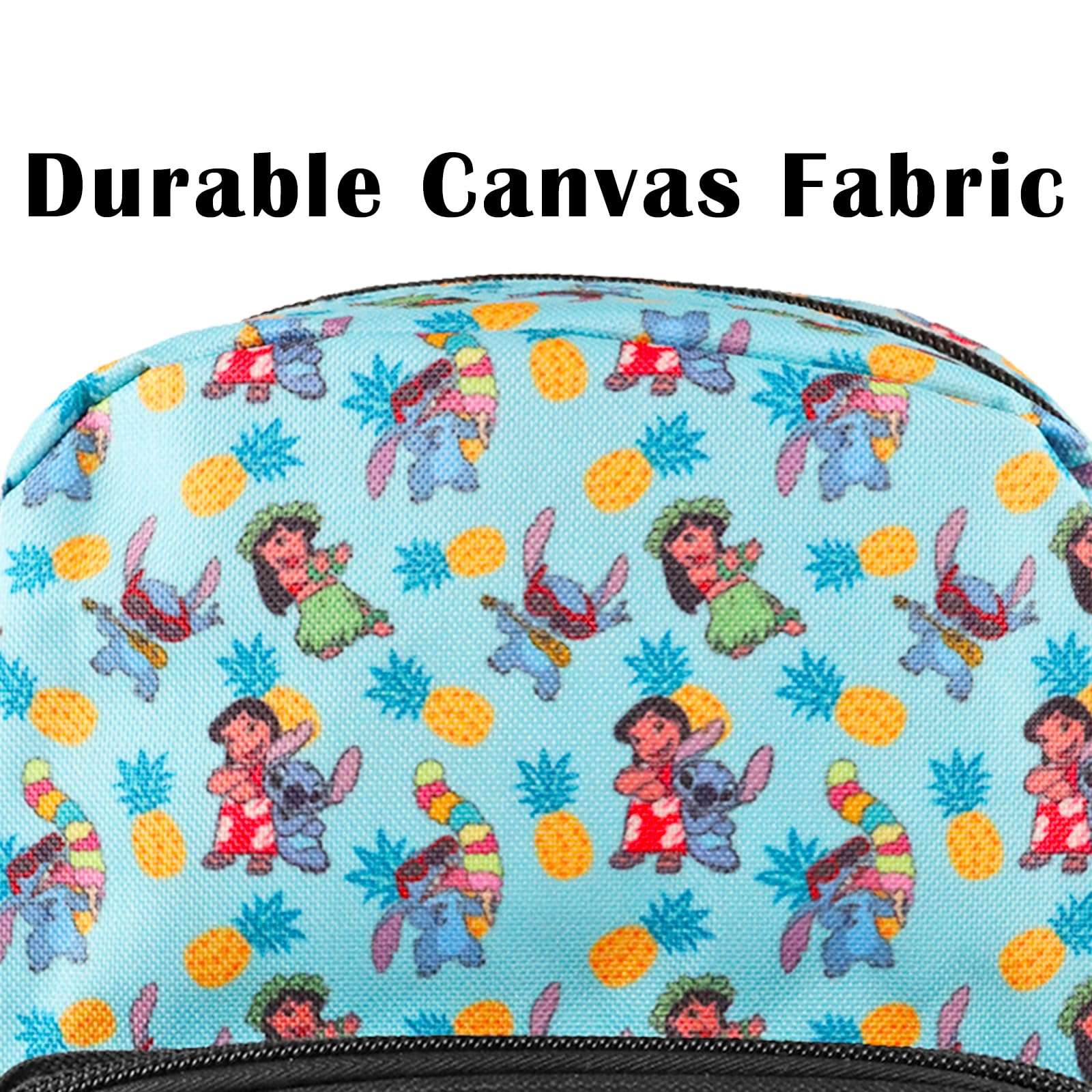 Lilo and Stitch Mini Backpack for Women - 10” Canvas Stitch Backpack with Front Pocket Plus Bookmark | Lilo and Stitch Backpack Purse Bundle 5