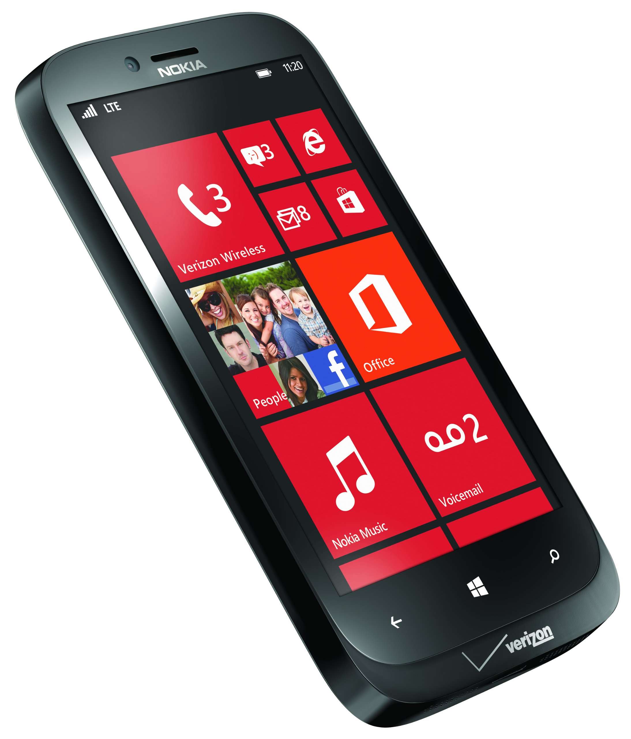 Nokia Lumia 822 16GB Windows Phone Black - Verizon 3