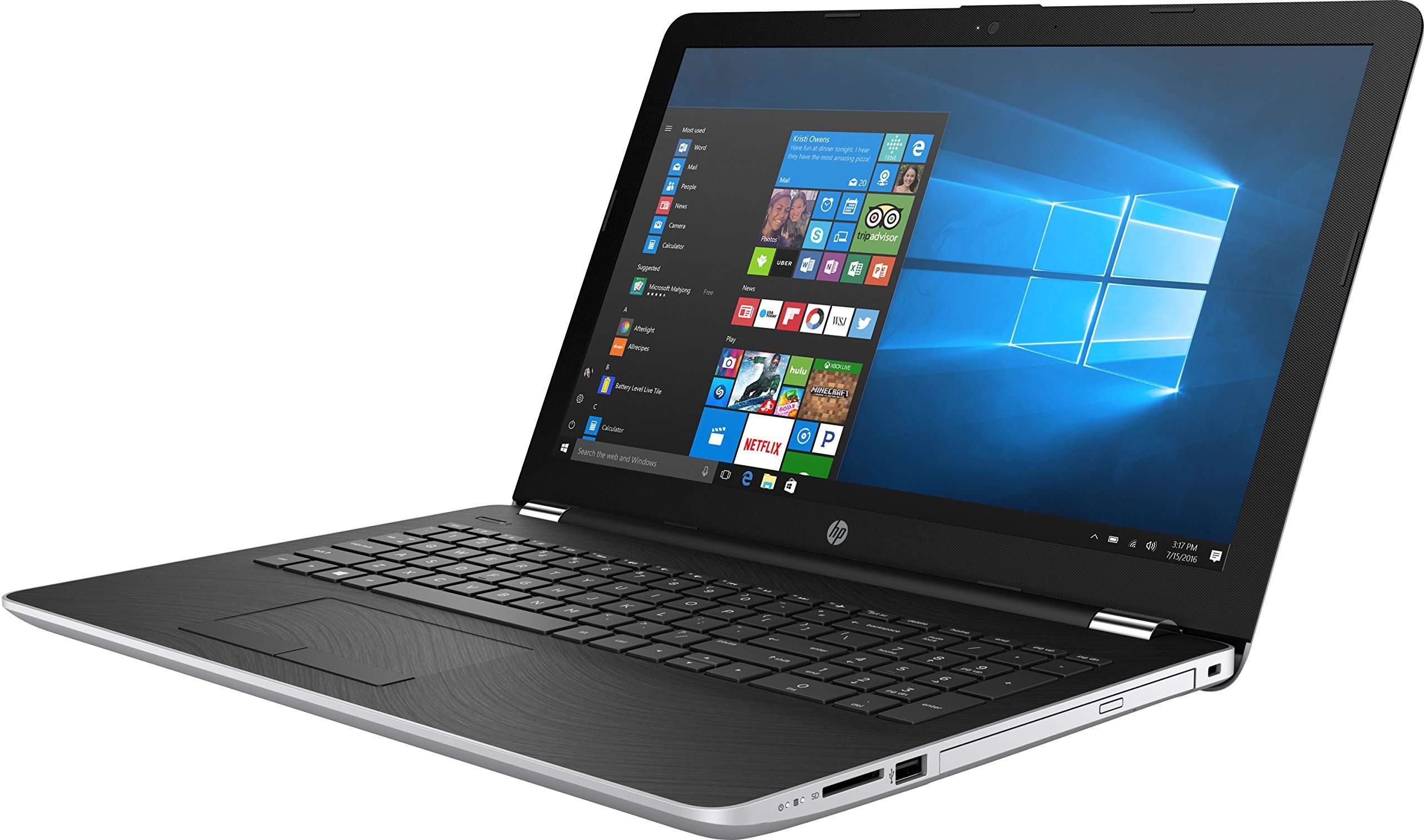 HP Jaguar 15-bs070wm, 15.6" Natural Silver Touch Screen Laptop, Windows 10, Intel Core i5-7200U Processor, 8GB Memory, 1TB Hard Drive 2
