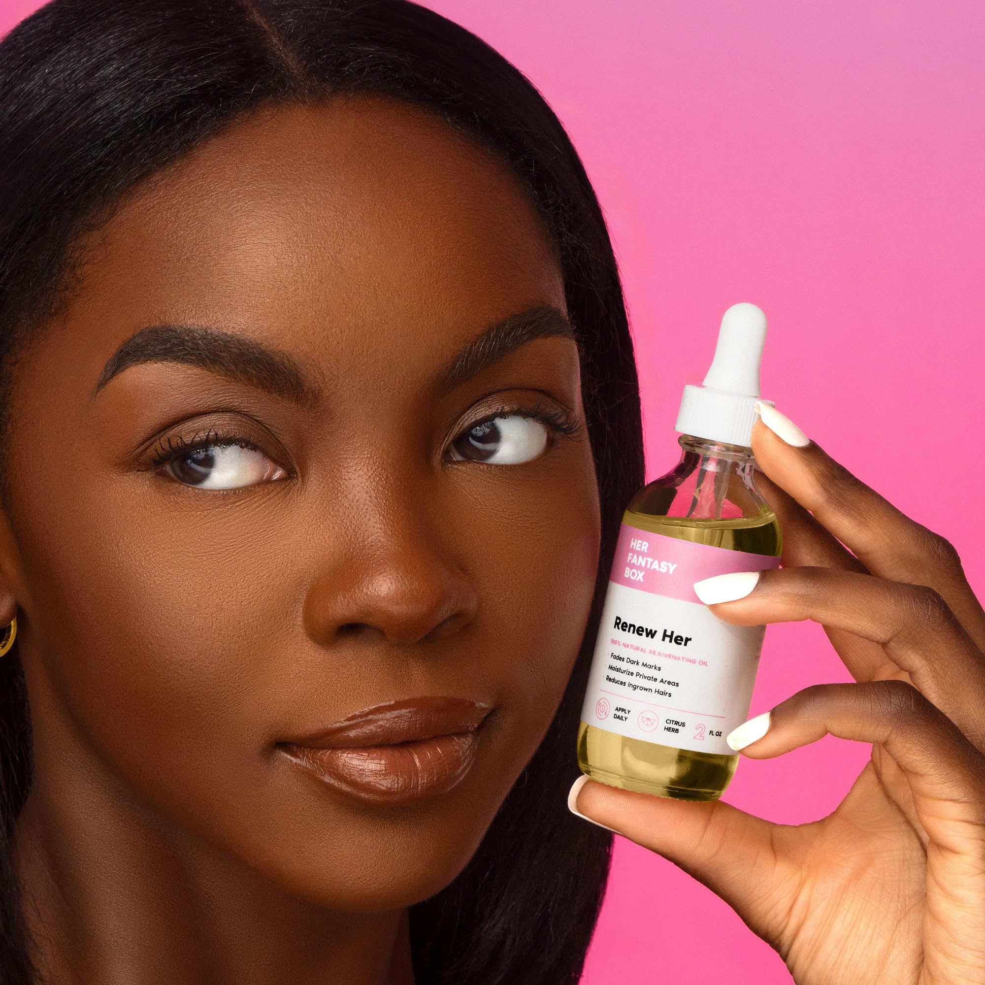 Her Fantasy Box Renew Her | Natural Rejuvenating Yoni Oil for Dark Spots, Ingrown Hair, and Skin Brightening - Nourishing, Moisturizing Formula for All Skin Types 5