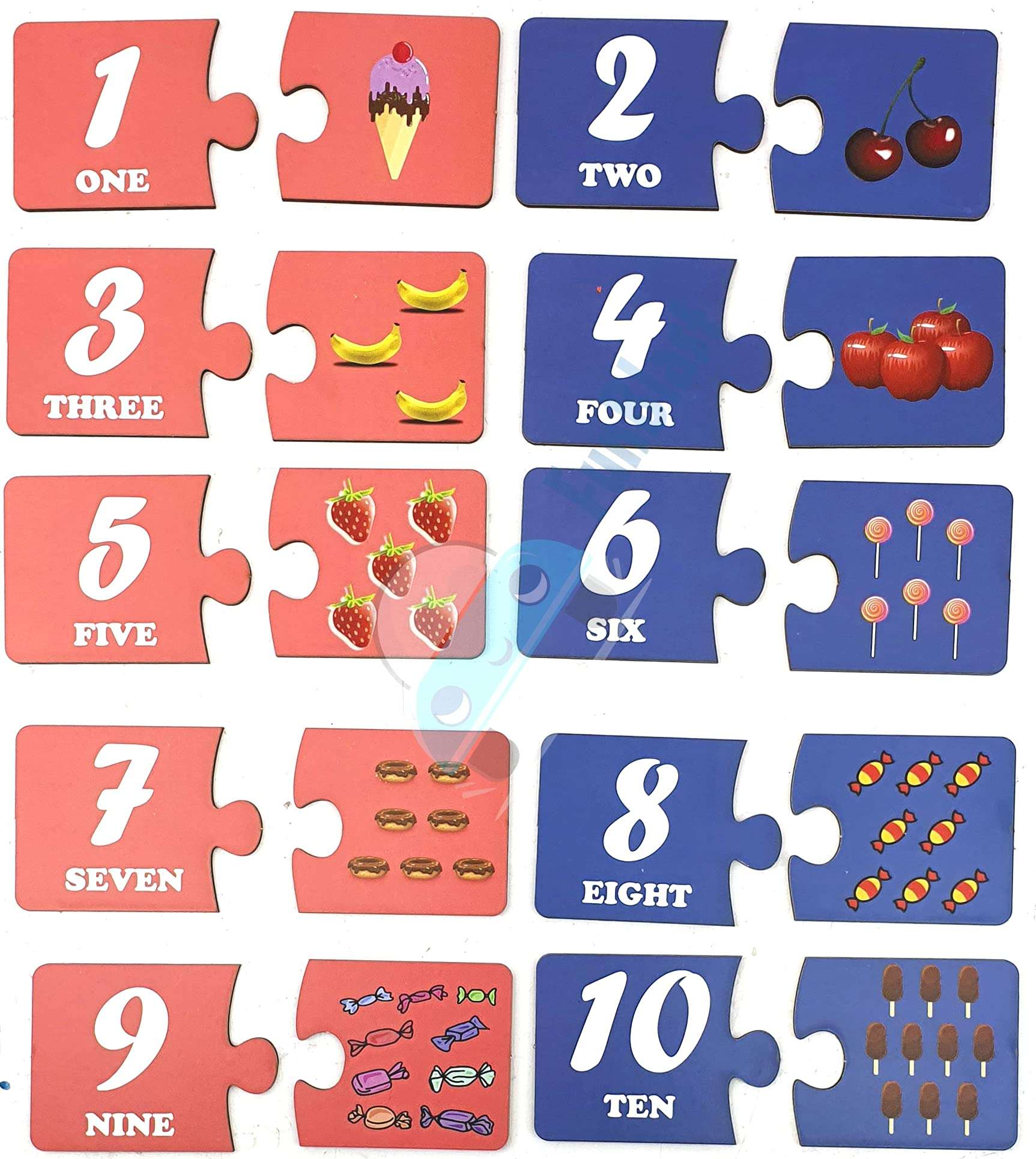 FunBlast Wooden Number Jigsaw Puzzle for Kids Jigsaw Puzzle for Kids of Age 3-5 Years – 24 Pcs (Multicolor) 2