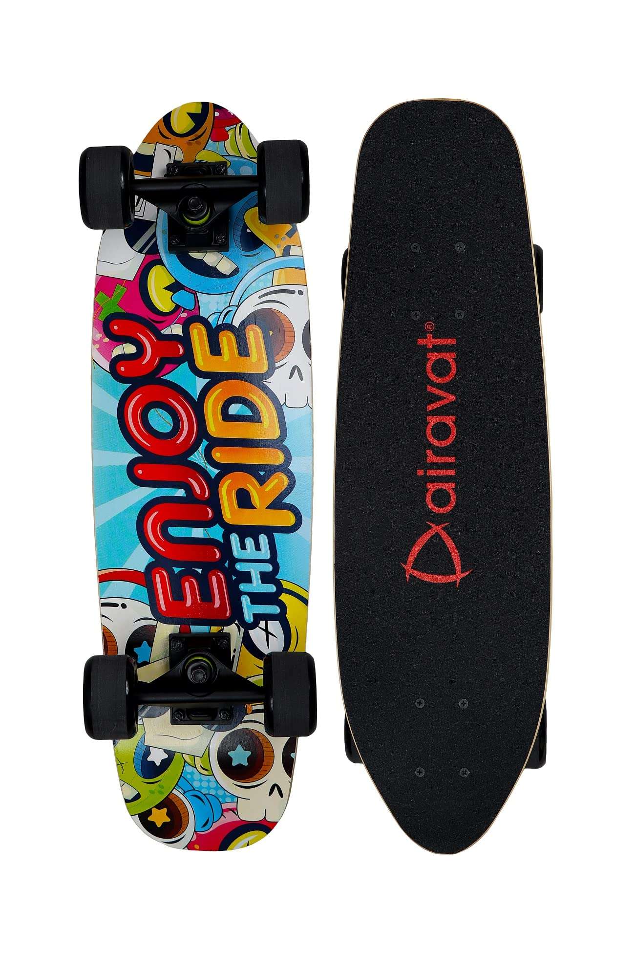 AIRAVAT Gallant Skateboard Multicolors Made of Premium Wood and Slip Resistant PU Wheel with Weight Capacity Upto 100Kg 1