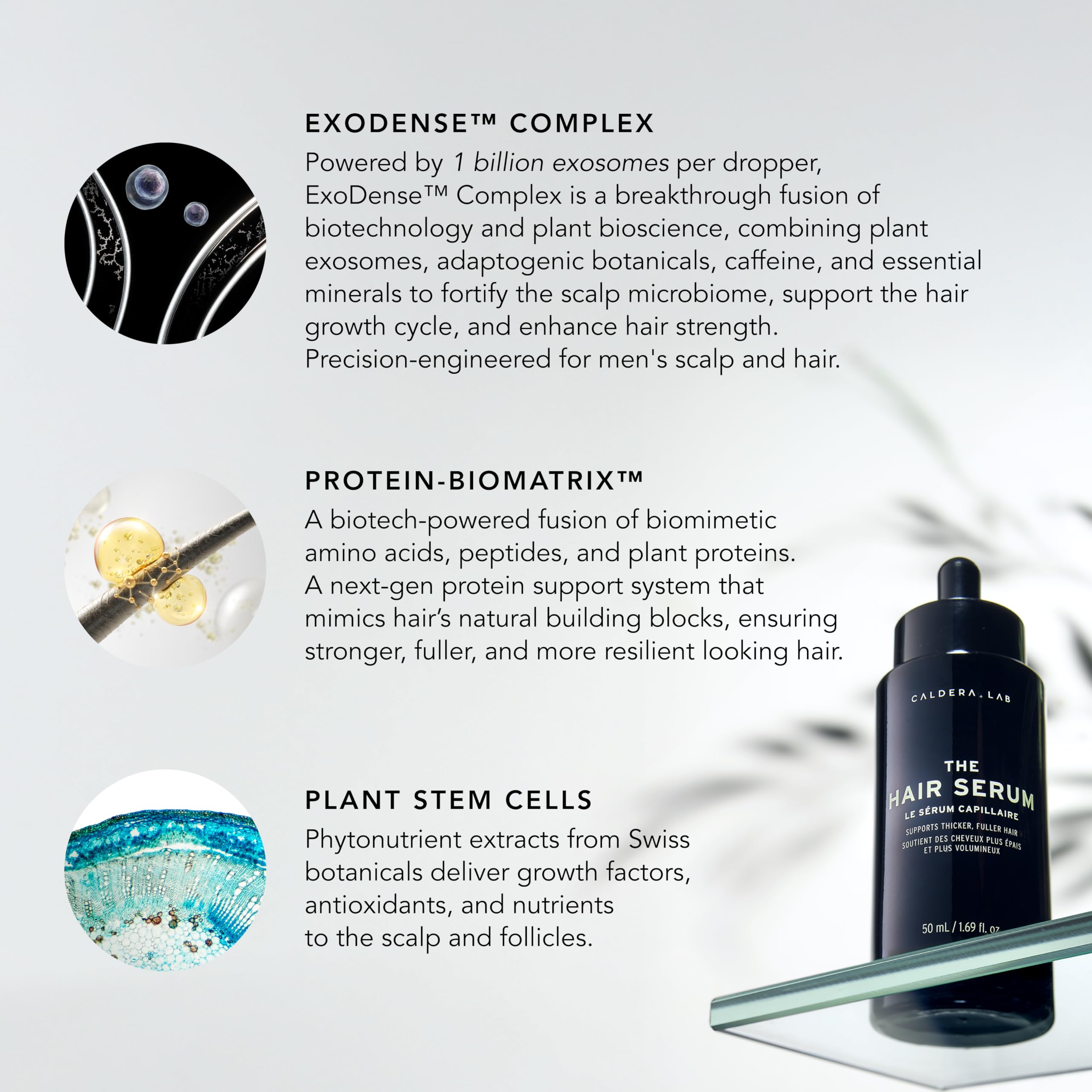 Caldera + Lab The Hair Serum | Men’s Thickening Serum for Thinning & Receding Hair, Supports Fuller & Stronger-Looking Hair, Dermatologically Tested - All Hair Types 4