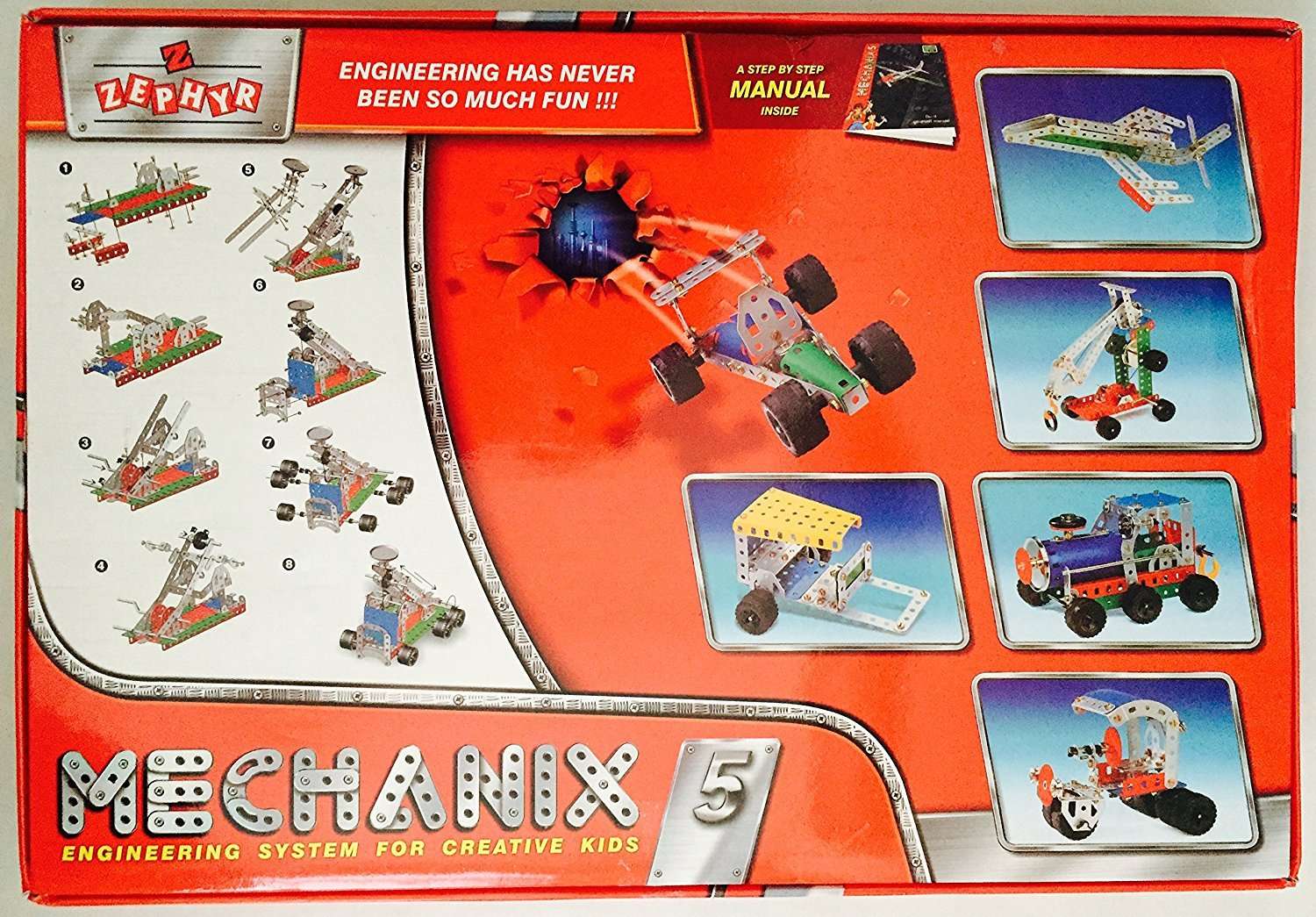 MECHANIX Metal-5 Play Set,Construction Skills,Multicolor, 301 Pcs 2