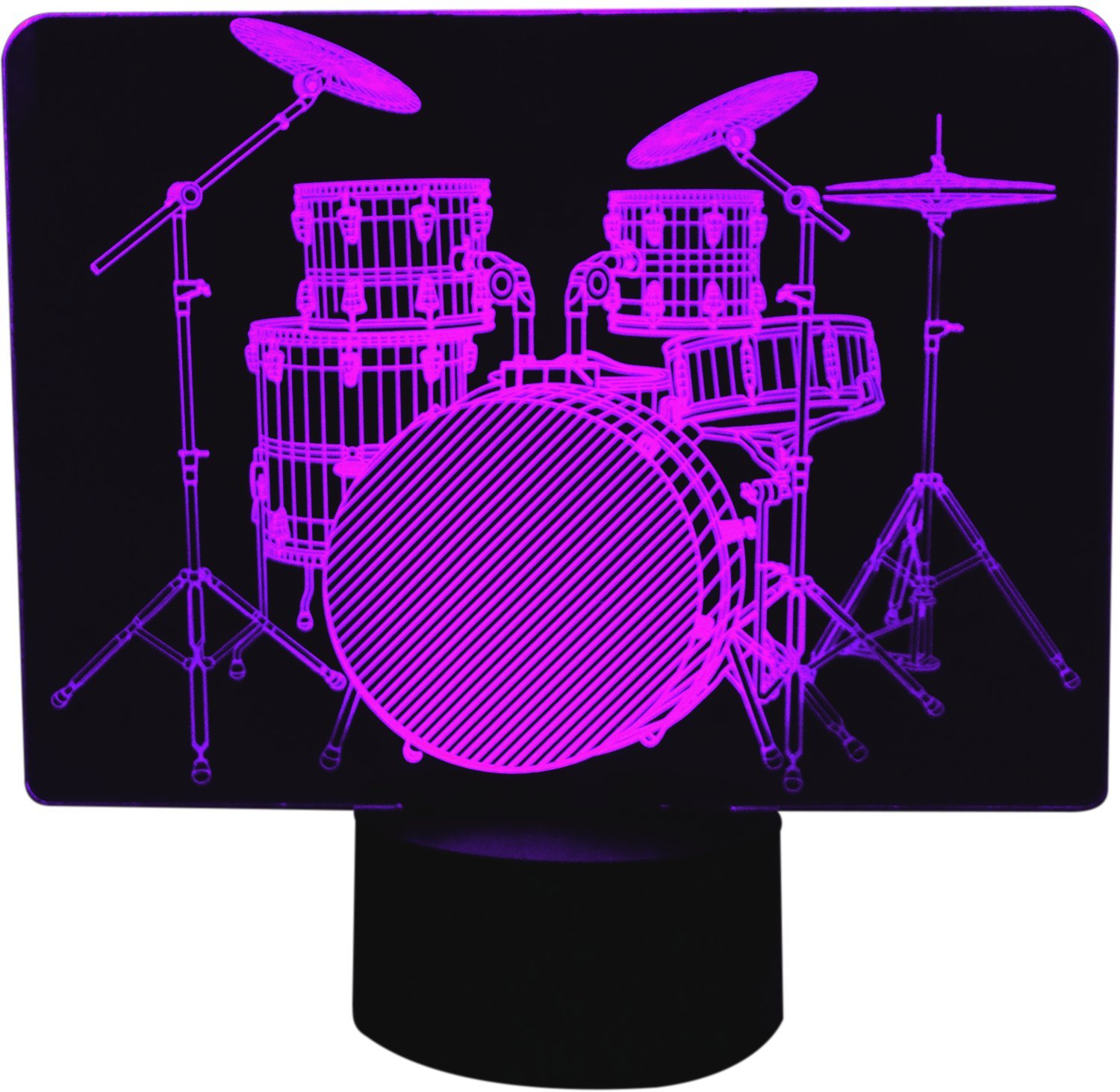 Drum Set - 3D LED LAMP Optical Illusion Light with 7 Color Changing Lighting Effects 5