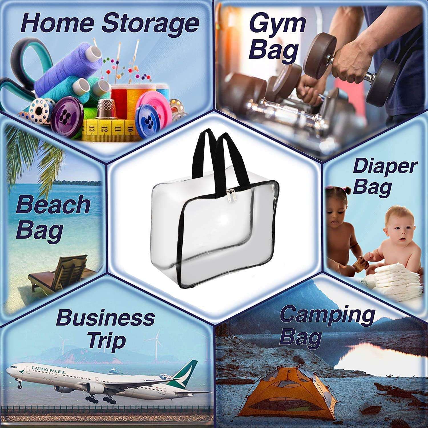 Golden Bird Transparent Pvc Storage Bag for Saree Covers,Clothes, Lehenga, Blankets, Bedsheets, Toys, Docs | Wardrobe Organizer | Clear Storage Box Bag Clothes Organizer (4) 4