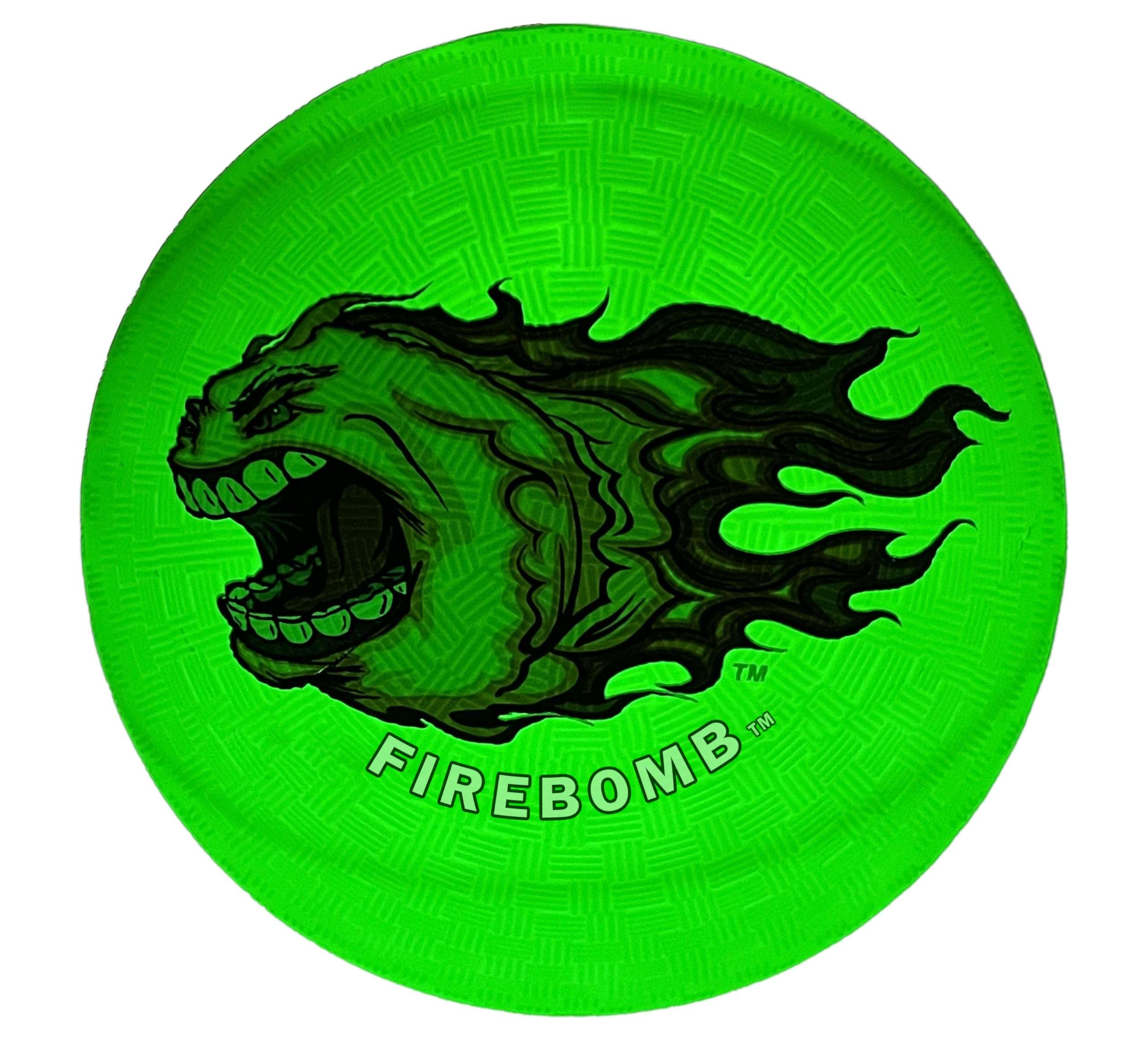 FIREBOMB™ - USB Rechargeable LED - Rubber DodgeBomb™ Playground Ball - 5 inch - Green - Outdoor Fun Four Square Handball Dodgeball Kids Recess Sports Activity 3