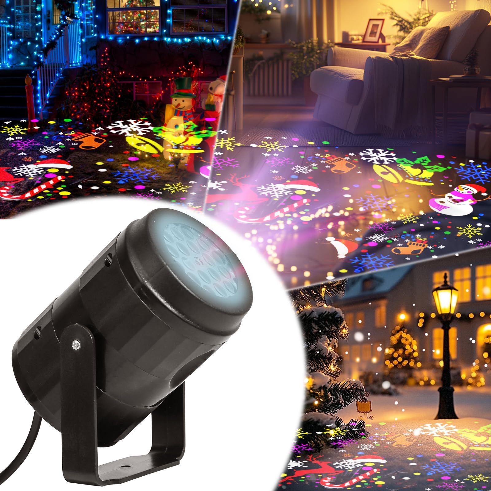 YNYFUNY Christmas Projector Lights Outdoor/Indoor, Led Projector Decorative Lighting for Christmas DecorationsHoliday Projector for Xmas 4