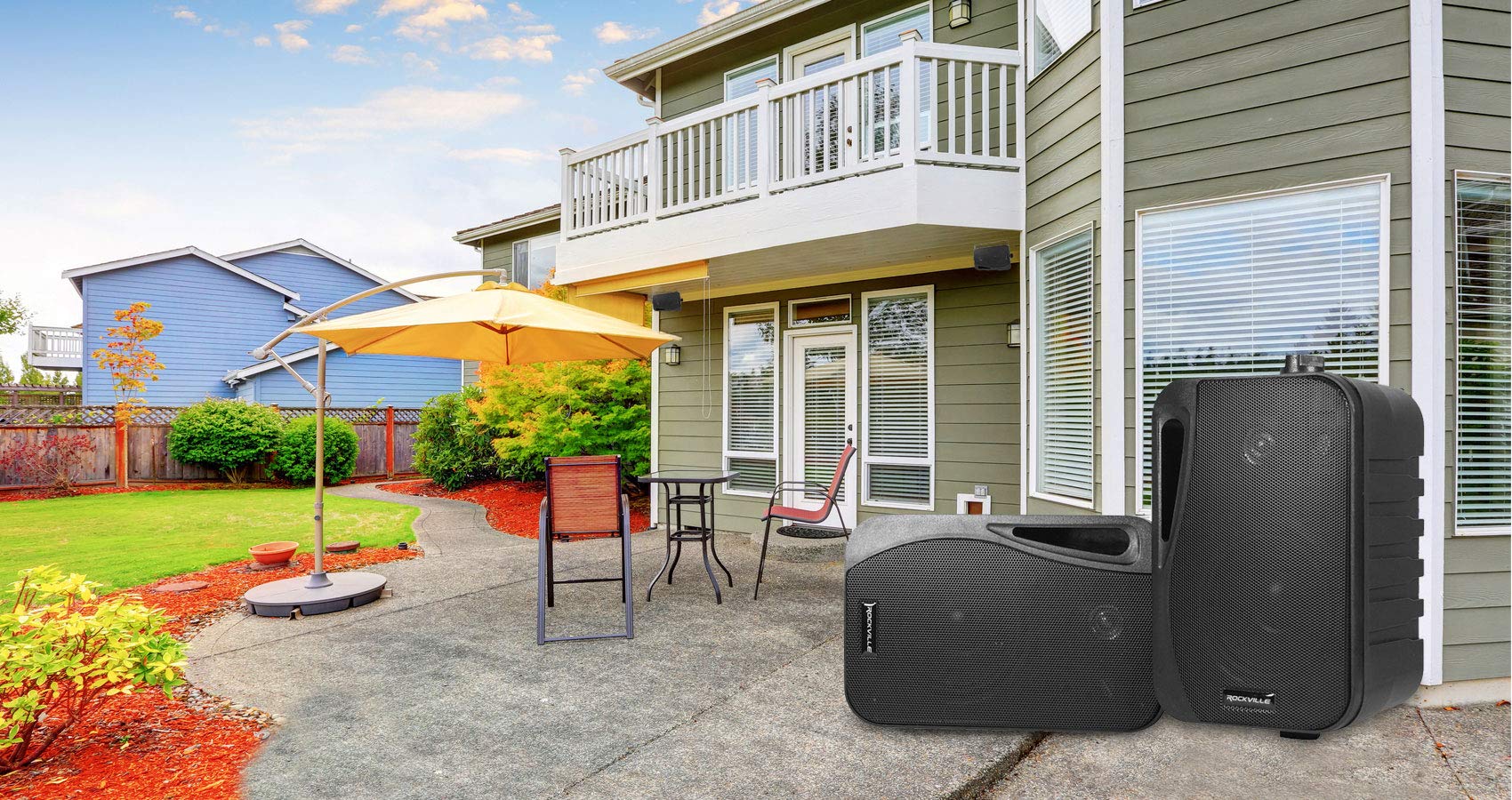 Rockville Bundle Rock Zone 8 8-Channel 1000W RMS Multi Room Receiver/Amplifier Bundle with (8) HP4S-8 BK 4" Outdoor/Indoor Home Theater Speakers w/Swivel Bracket (9 Items) 4