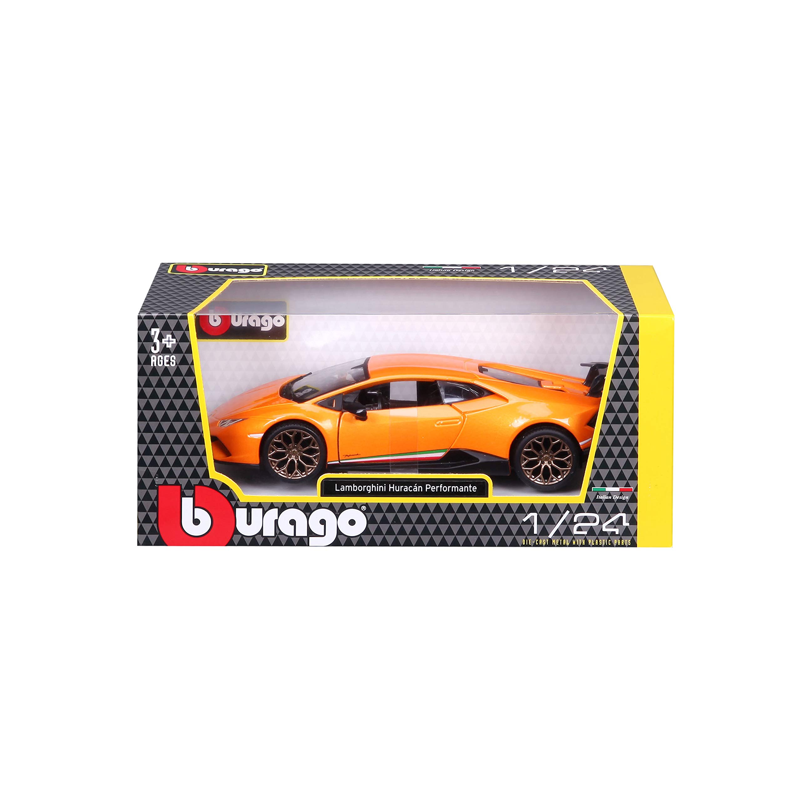 Bburago Lamborghini Huracan Performante, Die Cast, 1: 24 Scale (Metallic Orange) 5