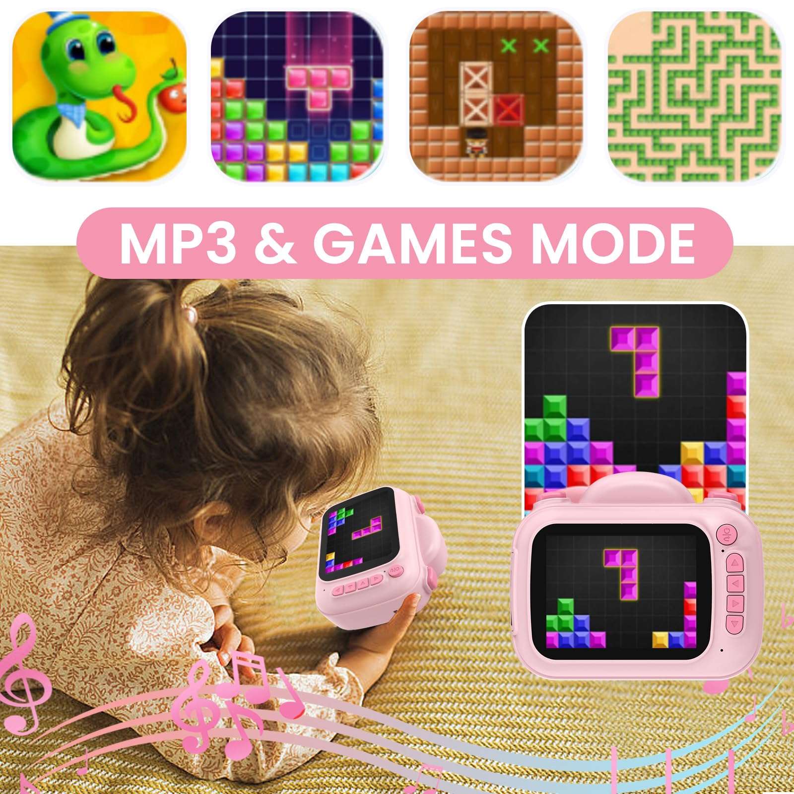 Kids Camera Instant Print 3.5 Inch, Instant Print Camera for Kids Pint Photos, Kids Instant Digital Print Camera, Toddler Toys Camera for 3-12 Years Old Girls Birthday 5