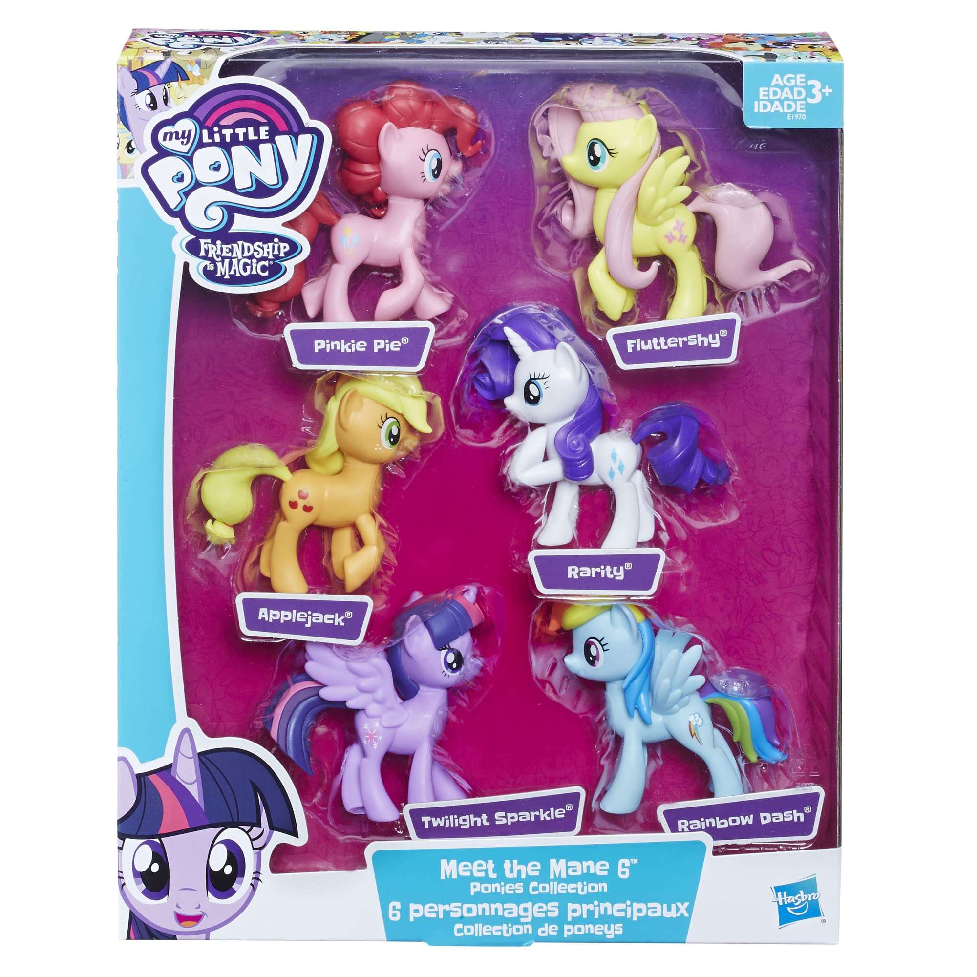 My Little Pony Toys Meet The Mane 6 Ponies Collection (Amazon Exclusive) Doll Playset 2