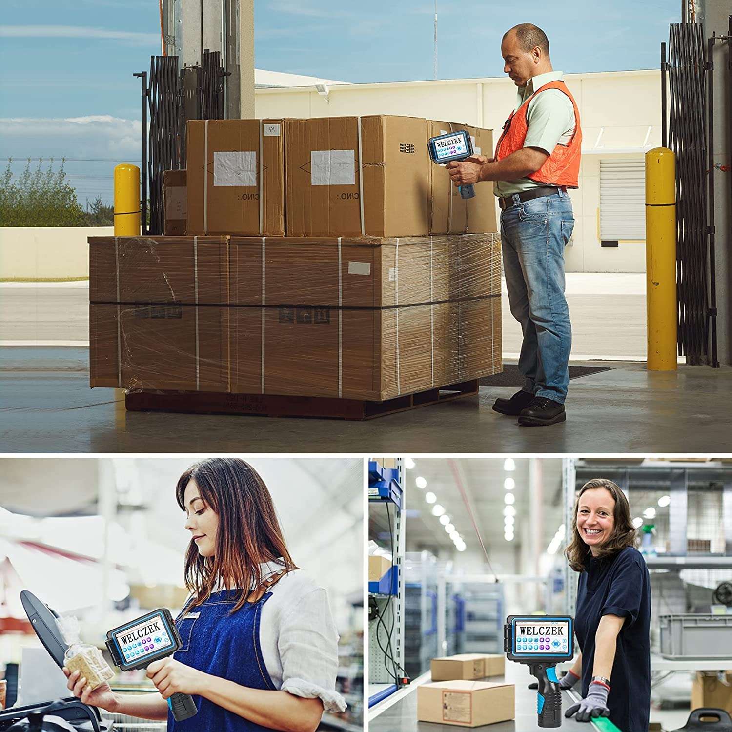 SABENA Portable Handheld Printer with 3.5 inch Touch Screen, Hand Held Inkjet and Ink Cartridge-Coding Machine for Label Barcode Variable Data etc Multi Languages Support (INKJET PRINTER) 2