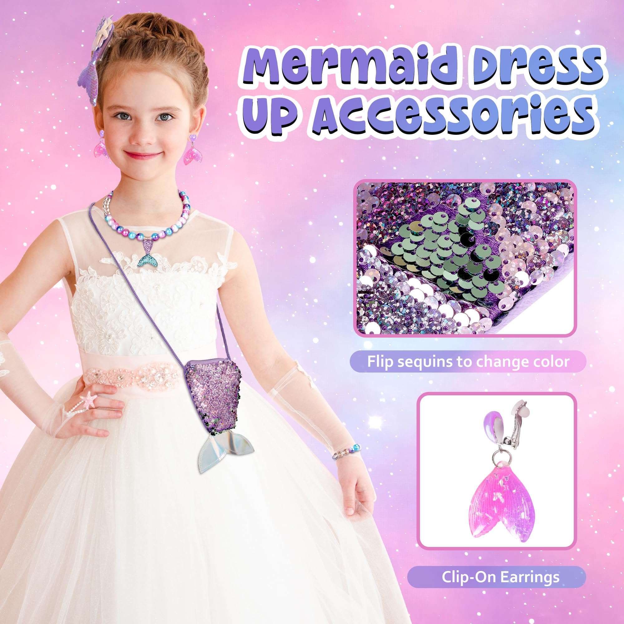 Mermaid Tail Blanket for Girls Toddler Kindergarten Preschool Graduation Birthday Gifts Diamond Art Kits for Kids 3 4 5 6 7 8 9 10 Year Old Little Mermaid Toys with Necklace Bracelet Ring Earrings 5