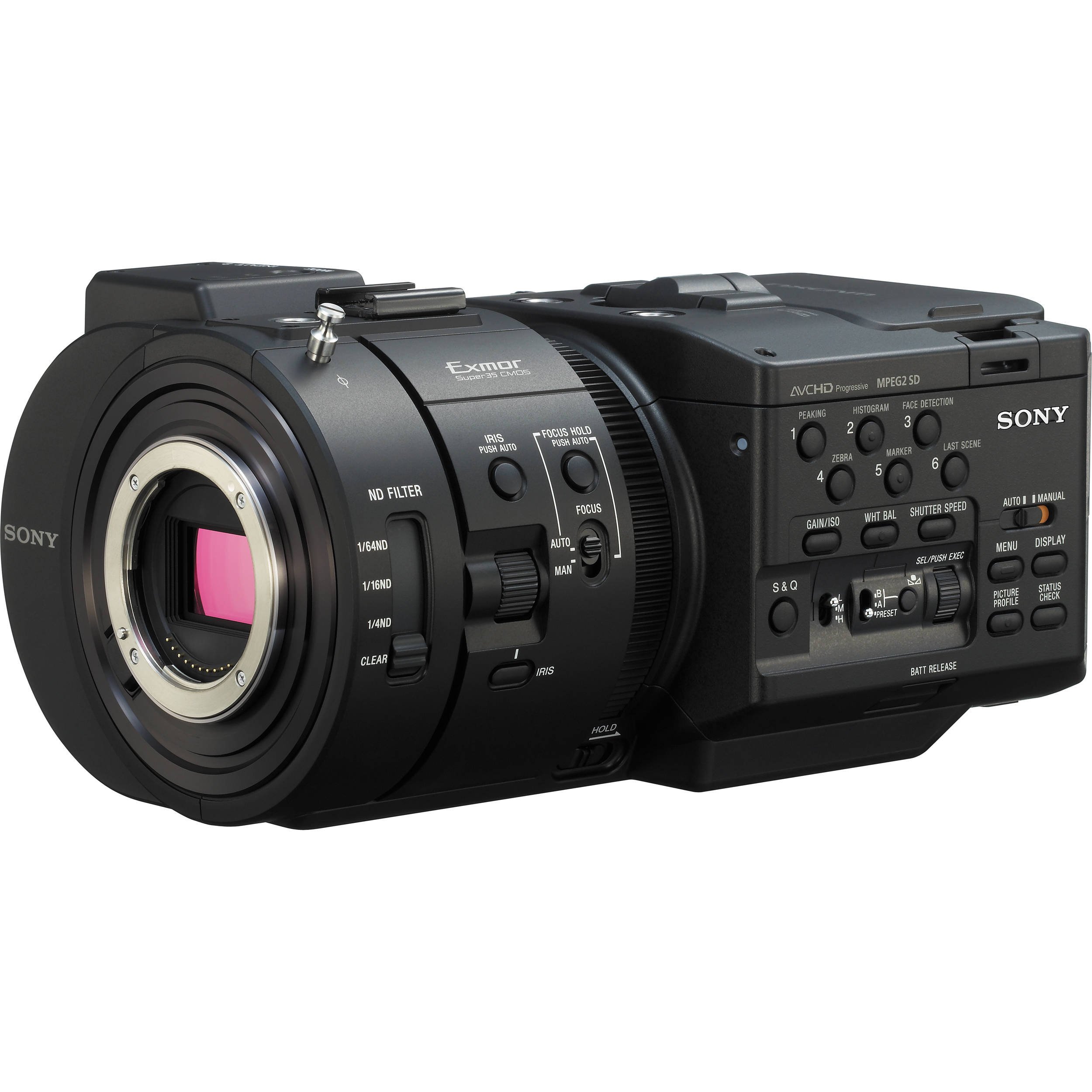 Sony NEXFS700U 4K Sensor High Speed FS Series Camcorder Body, 1920x1080/60p Video, 3.5" LCD Screen with VF Attachment
