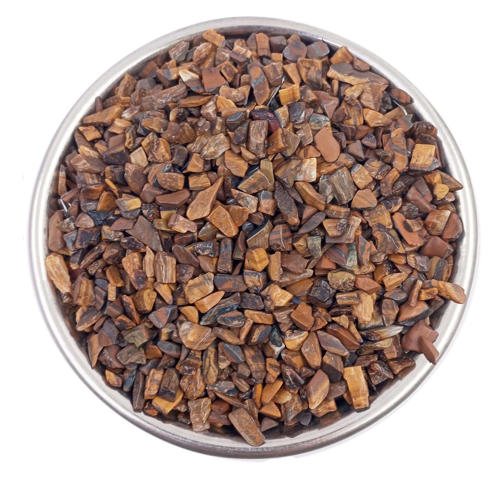 eshoppee Natural Tiger Eye Stone Chips 200 GMS Pack Chakra Chips (Tiger Eye) 1