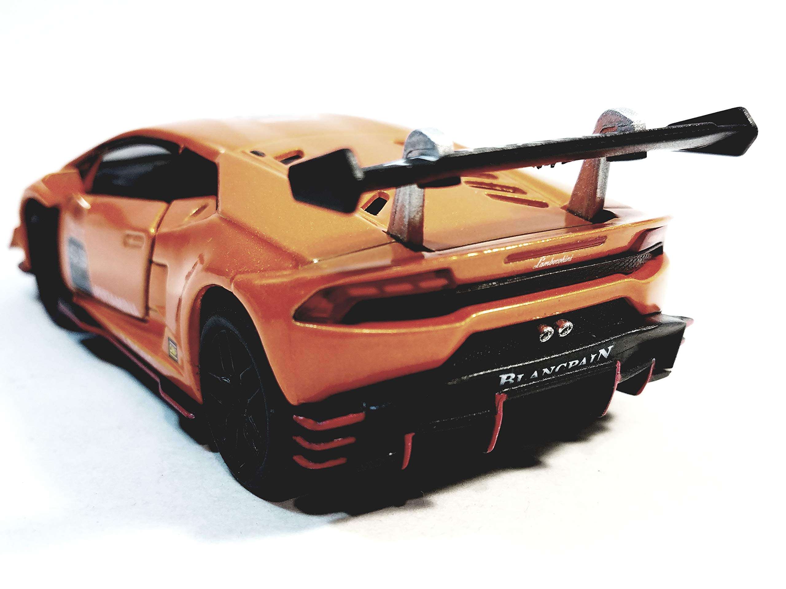 KiNSMART Lamborghini Tangerine Orange Huracan LP 620-2 Super Trofeo 1:36 Scale Die Cast Model Toy Super Race Car 6