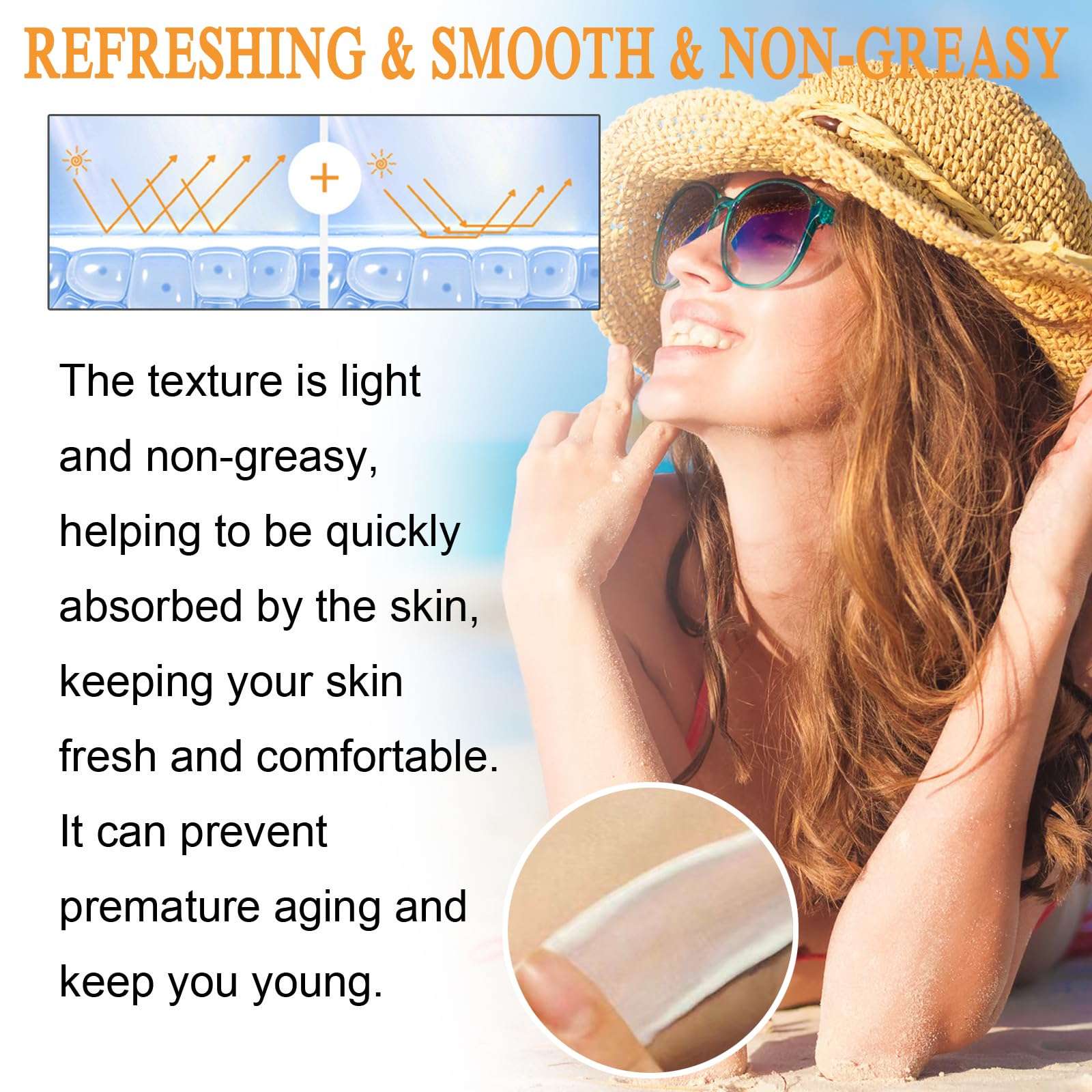 Sport Sunscreen SPF 100 Lotion, Sun Screen Protector Sunscreen for Face & Body, Daily Hydrating Refreshing Oil Free Sun Cream, Instant Sunblock with Broad Spectrum SPF 100+, Travel Size, 50ml 6