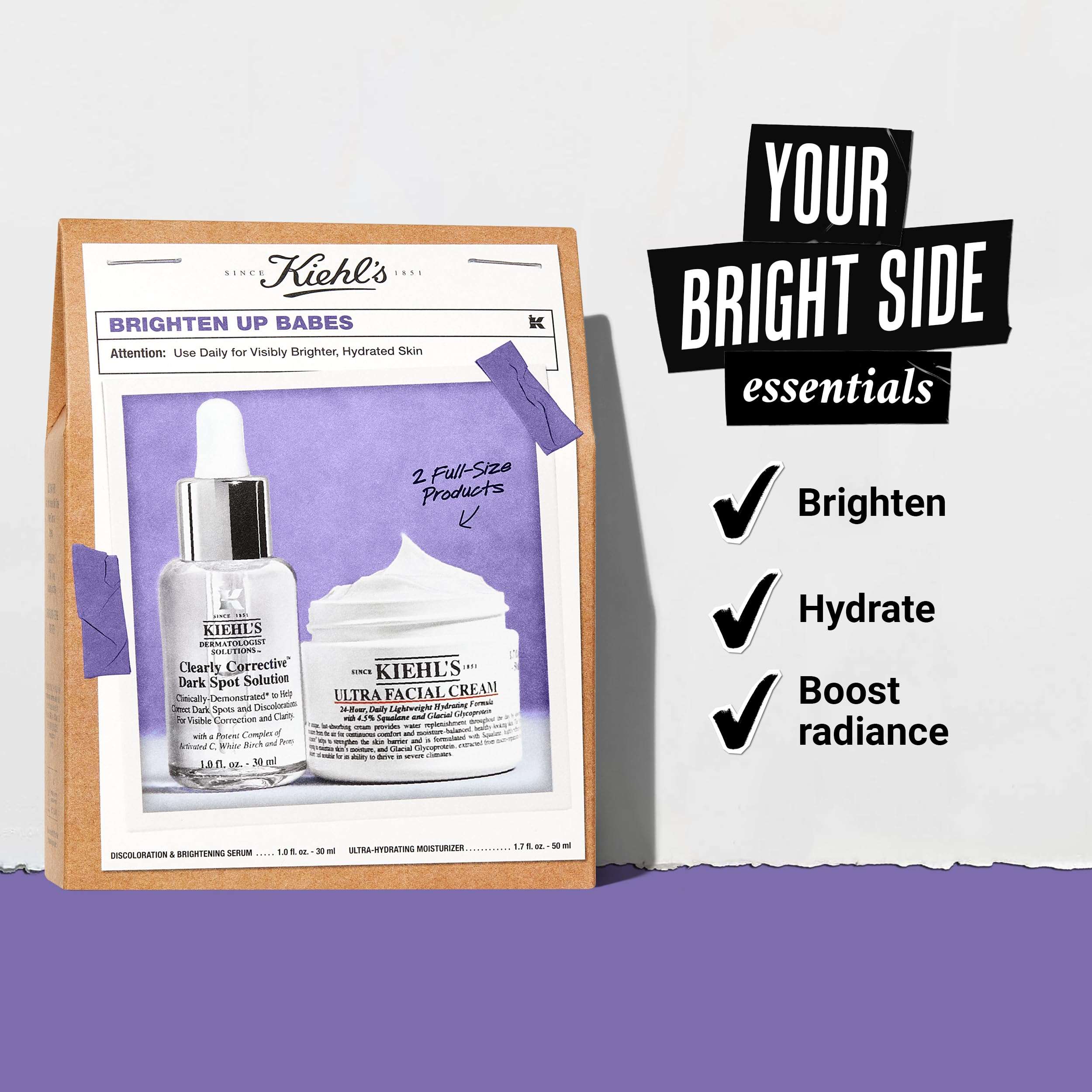 Kiehl's Brightening Skincare Set - $104 Value Routine Including Dark-Spot Fading Serum And Best-Selling Moisturizer - Brighten & Hydrate Skin 3