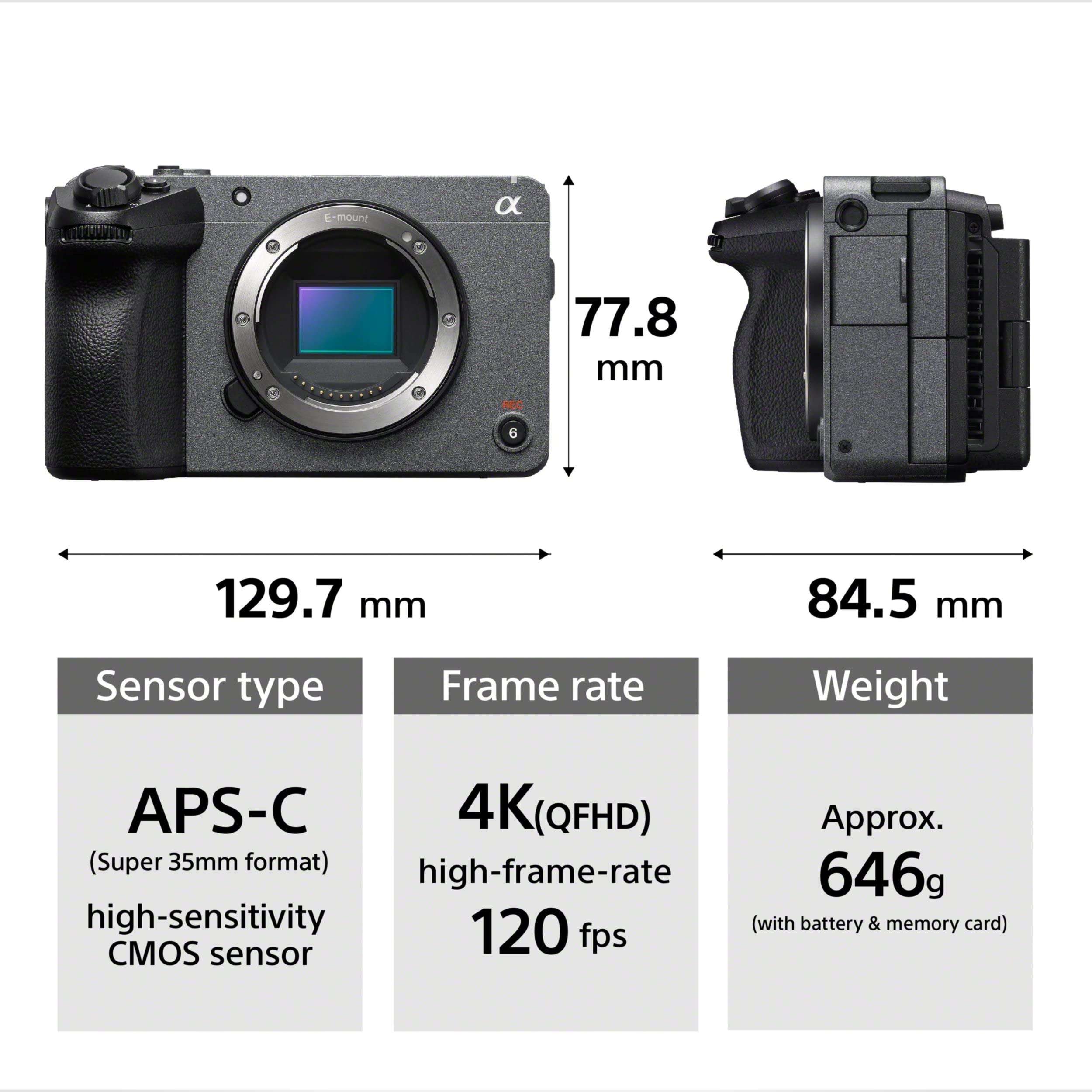 Sony Cinema Line FX30 with XLR Handle | Super 35 | 4K 120P | S-Cinetone | Dual Base ISO | Compact Camera for Filmmaking (‎ILME-FX30) 3