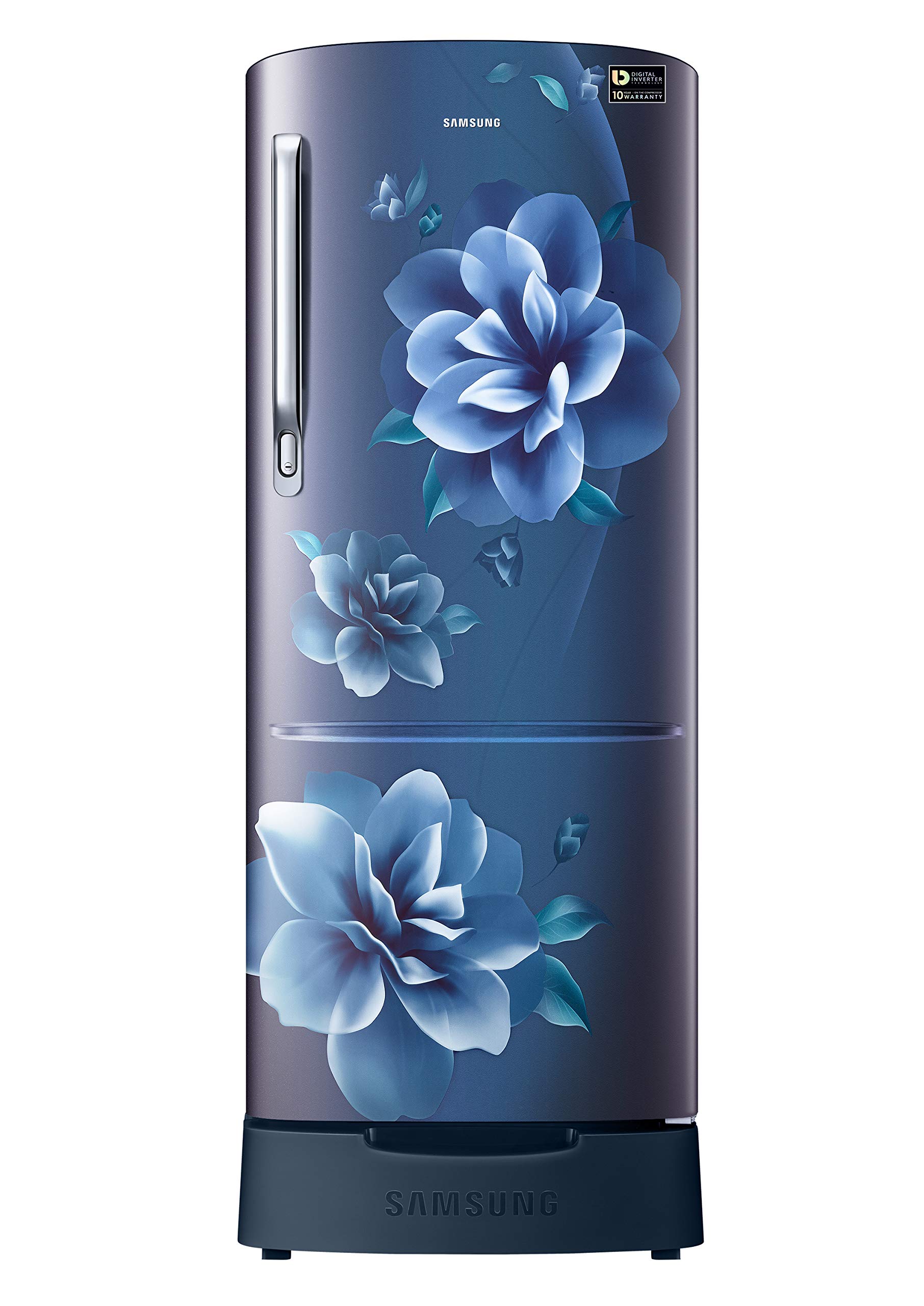 Samsung 192 L 3 Star Inverter Direct Cool Single Door Refrigerator (RR20A182YCU/HL, Camellia Blue, Base stand drawer, 2022 Model) 1