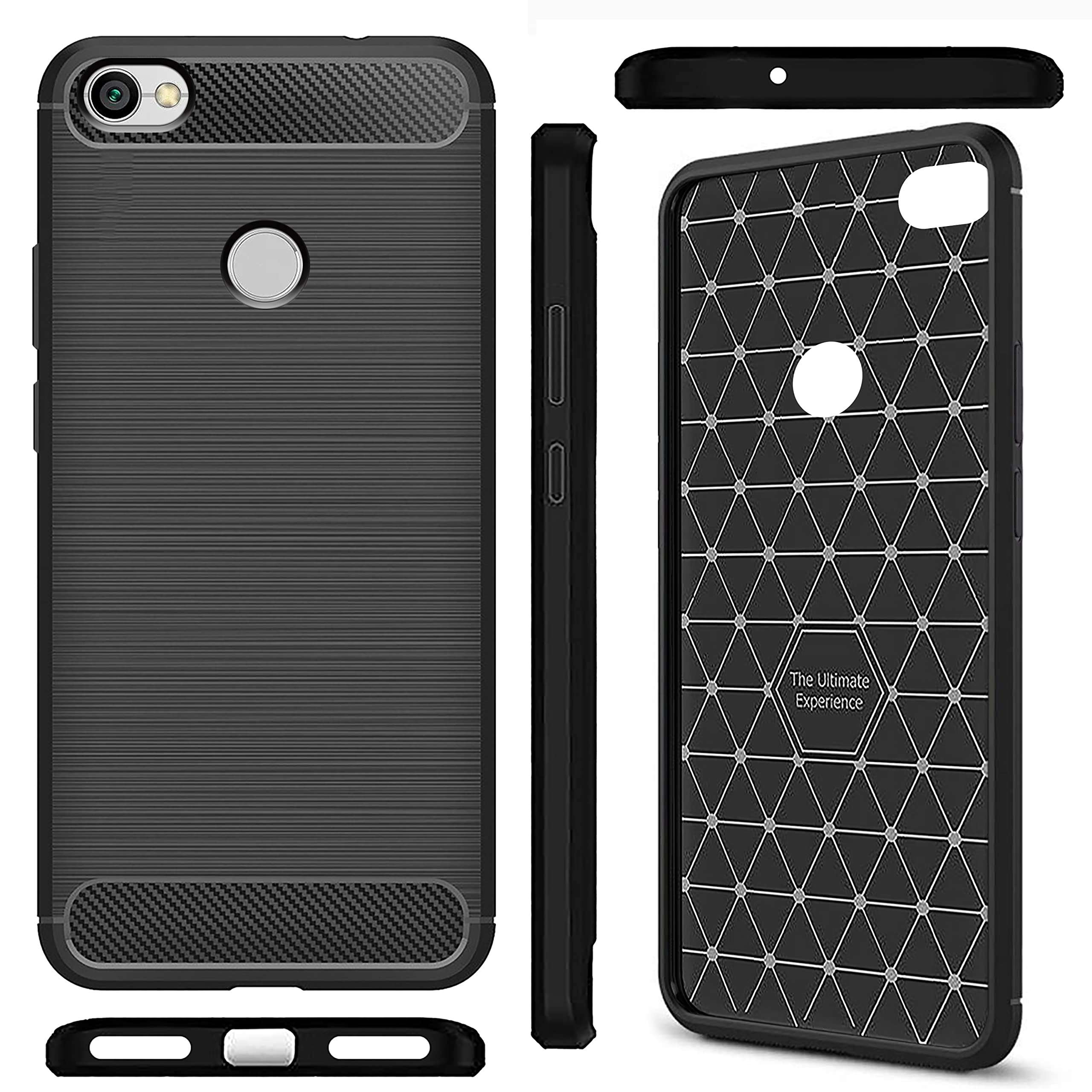 Amazon Brand - Solimo Back Cover Case for Mi Redmi Y1 | Compatible for Mi Redmi Y1 Back Cover Case | 360 Degree Protection | Soft and Flexible (TPU | Matte Black) 3