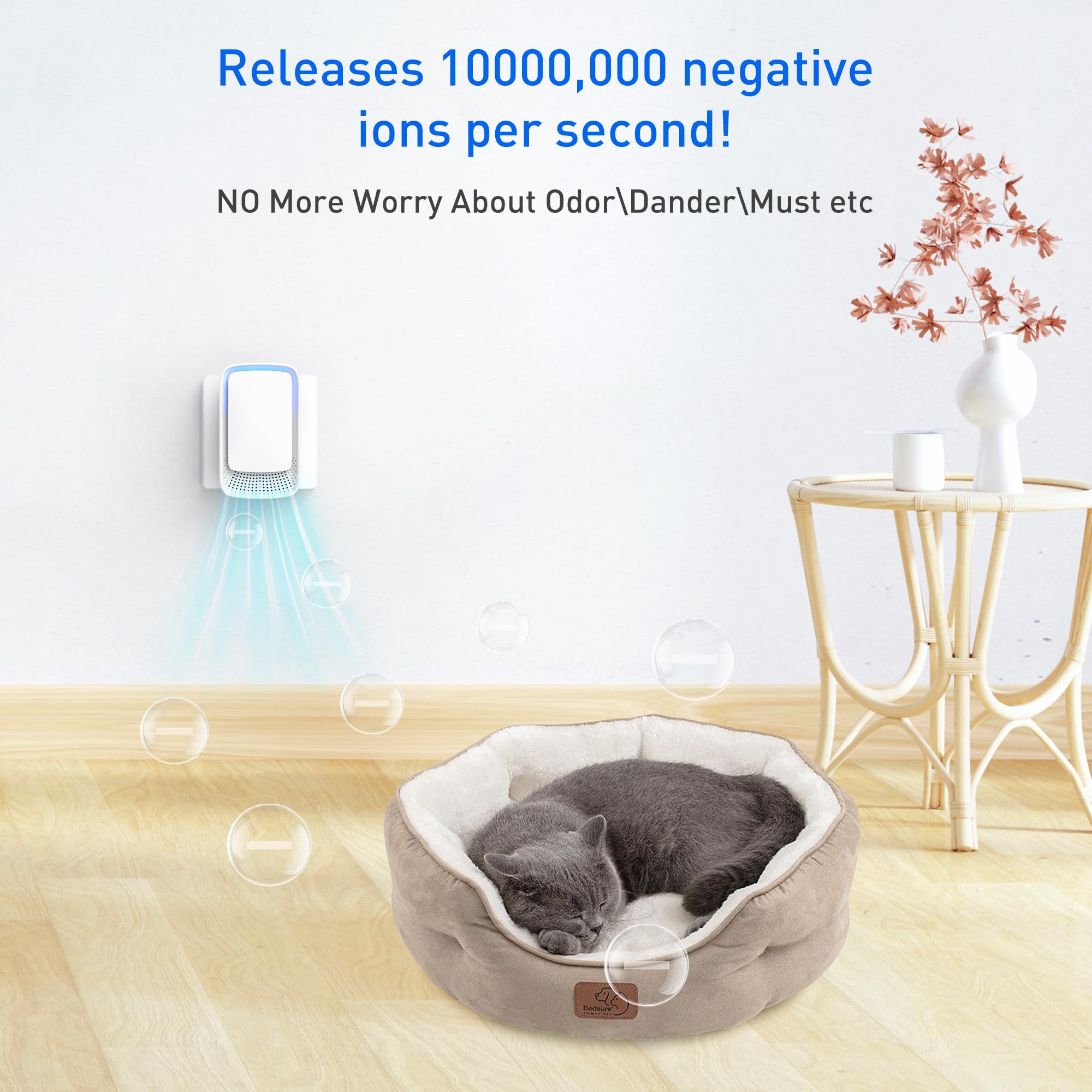 Ionizer Air Purifier(4 Pack), Quiet Negative Ion Plug in Air Purifier, Portable and Efficient Air Ionizers for Home, Bedroom, Office, Kitchen, Bathroom 4