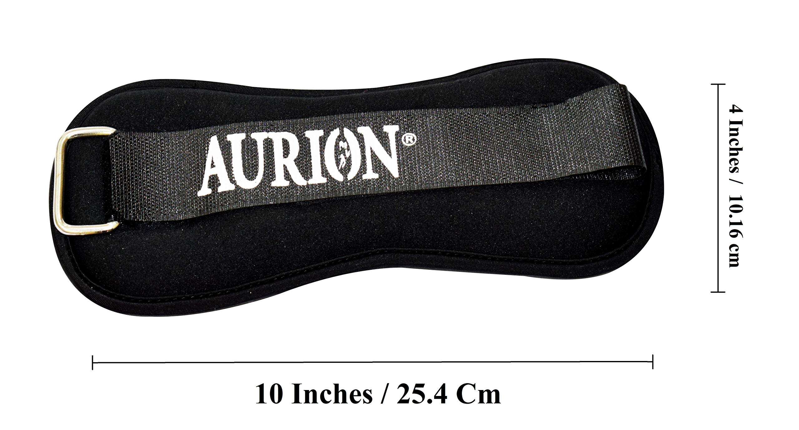 Aurion Weight Bands - 0.5 KG x 2 (Set of 2) | Resistance Exercise | Resistance Bands | Wrist Ankle | Fitness Band | Workout Equipment (Black) 3