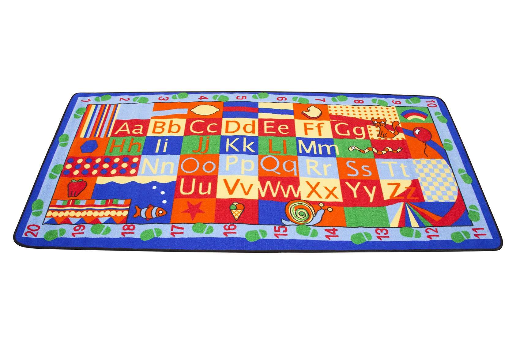 Learning Carpets Alpha Walkabout Play Carpet, 79" x 36" Kids/Baby/Toddler Rugs for Preschool/Daycare, Playroom Décor, Indoor/Outdoor Play Equipment 1
