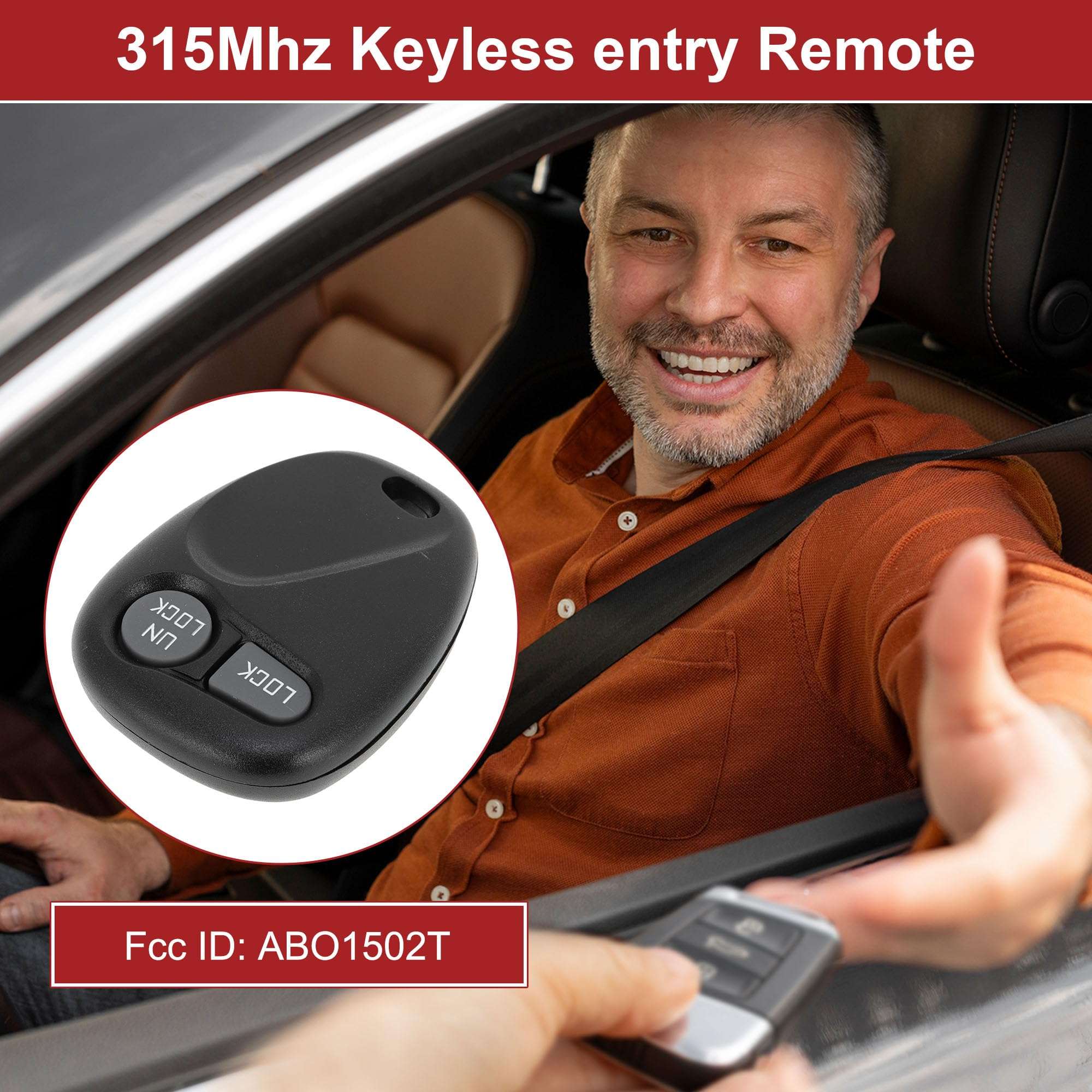 ACROPIX ABO1502T 315MHz Keyless Entry Remote Key Fob for Chevrolet C1500 C2500 C3500 1997-1999 for Chevrolet K1500 K1500 K3500 1997-1999 Replacement Car Key 3