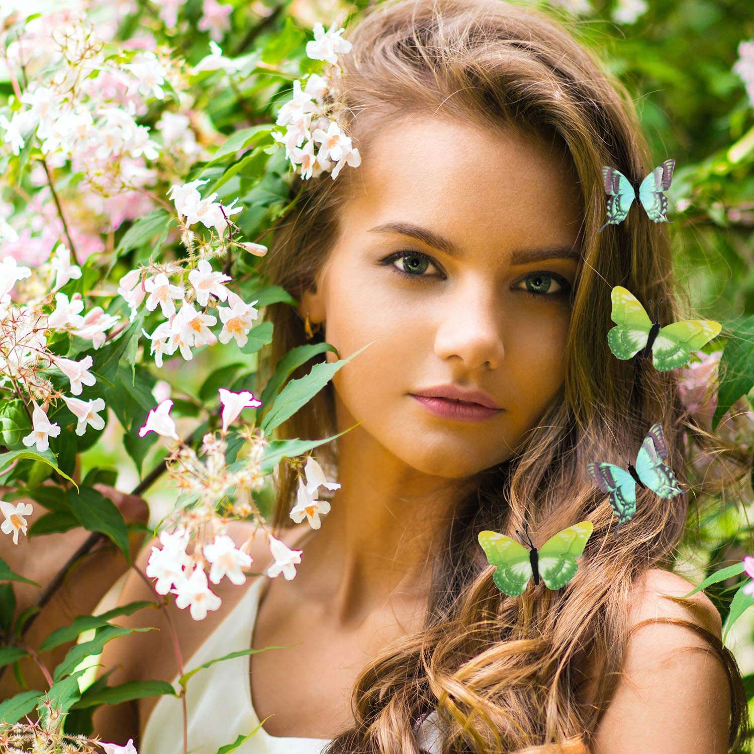 Glan 2 Pieces Butterfly Hair Claw Clips Butterfly Snap Hair Clips for Baby/Teens And Women Hair Styling Accessories (Multicolor) (M10) 6