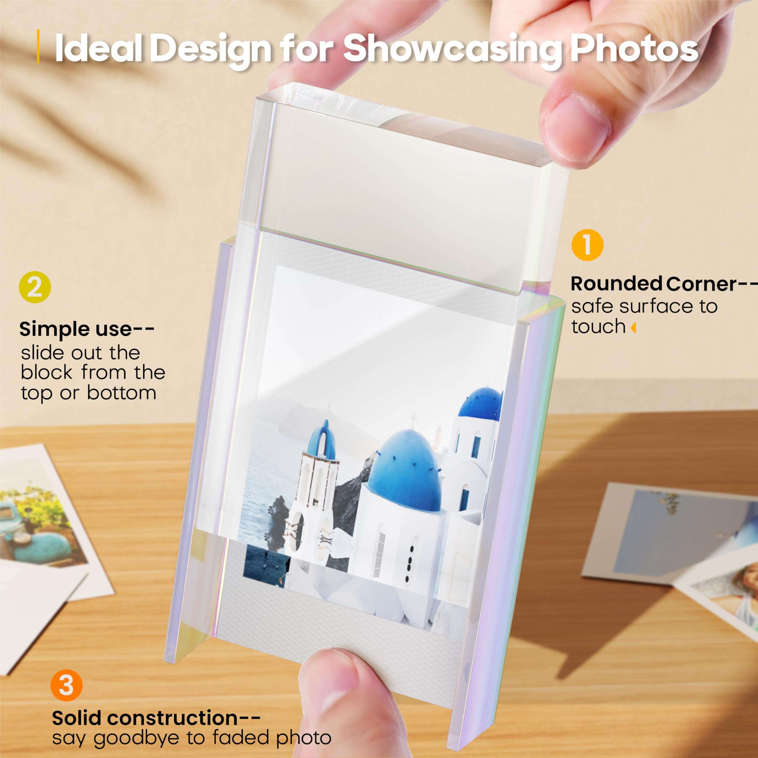 Grarry Instax Mini film Frame, Polaroid Picture Frame Compatible with Fujifilm Instax Mini Film Polaroid Film, 2x3 Instax Mini Photo Frames, Frame for Polaroid Photos 3 Pack 4