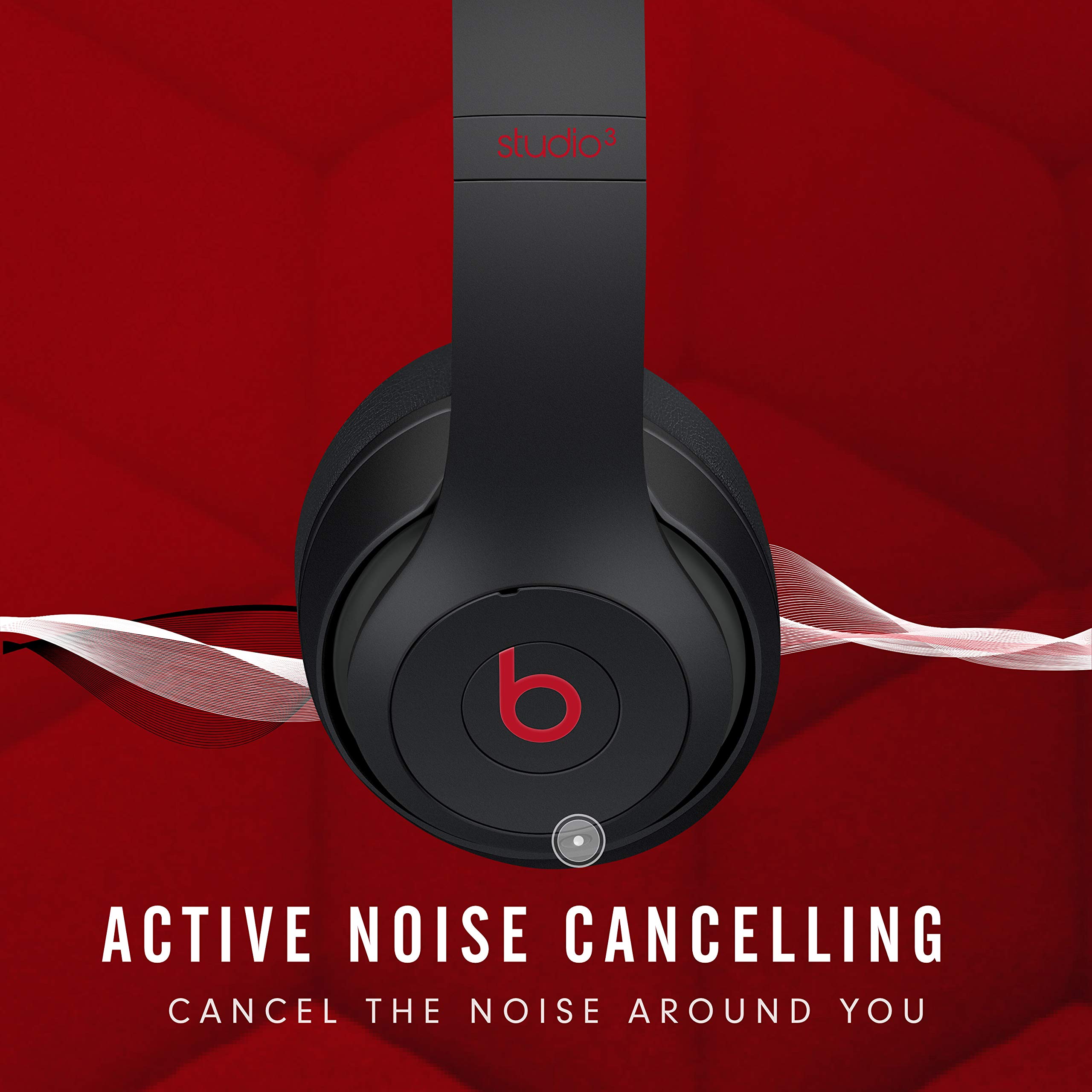 Beats Studio3 Decade Collection Wireless Over-Ear Headphones - Defiant Black/Red (Renewed) 3