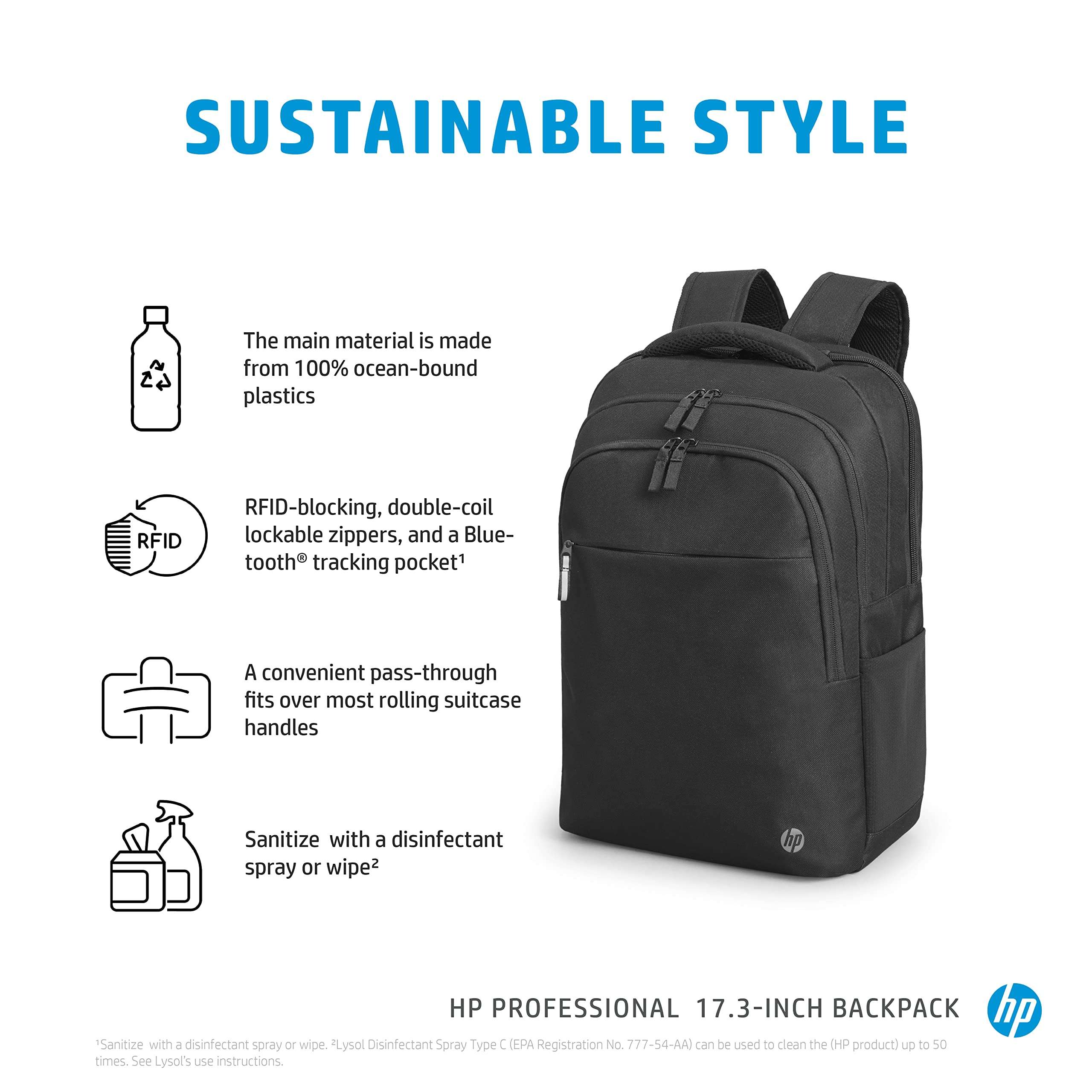 hp Professional, Black, 18.5 in x 5.51 in x 12.6 in 2