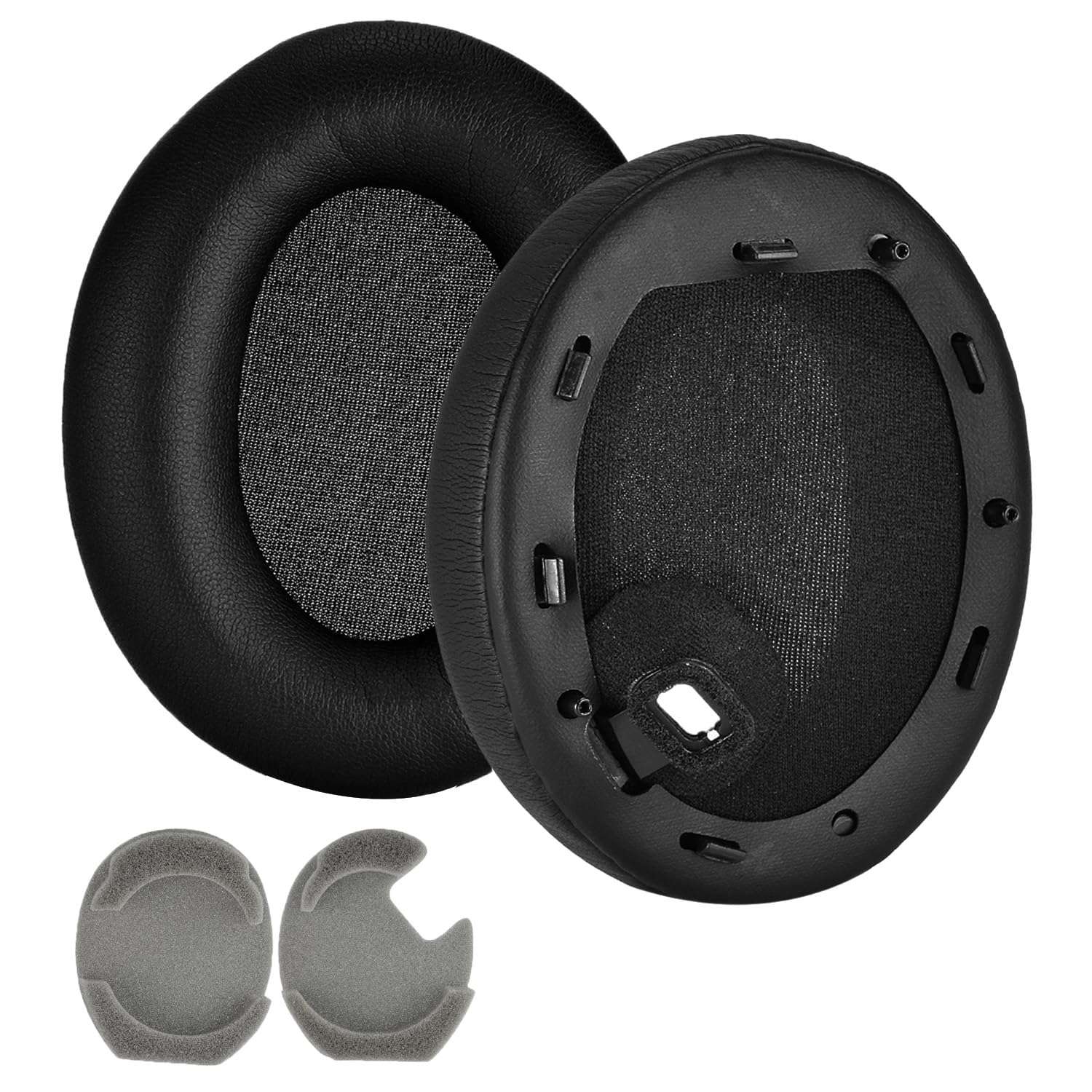 Ear Pads Replacement for Sony WH-1000XM4 Noise Cancelling Headphone by MMOBIEL - Memory Foam and Protein PU Ear Pad Cushions - Noise Isolation Earpads Replacement – Black 3