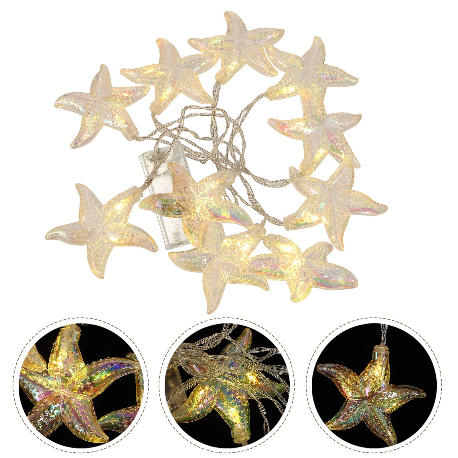 OSALADI 1 Set Sea Star Shape String Light LED Hanging Lamp Decor Without Battery 3