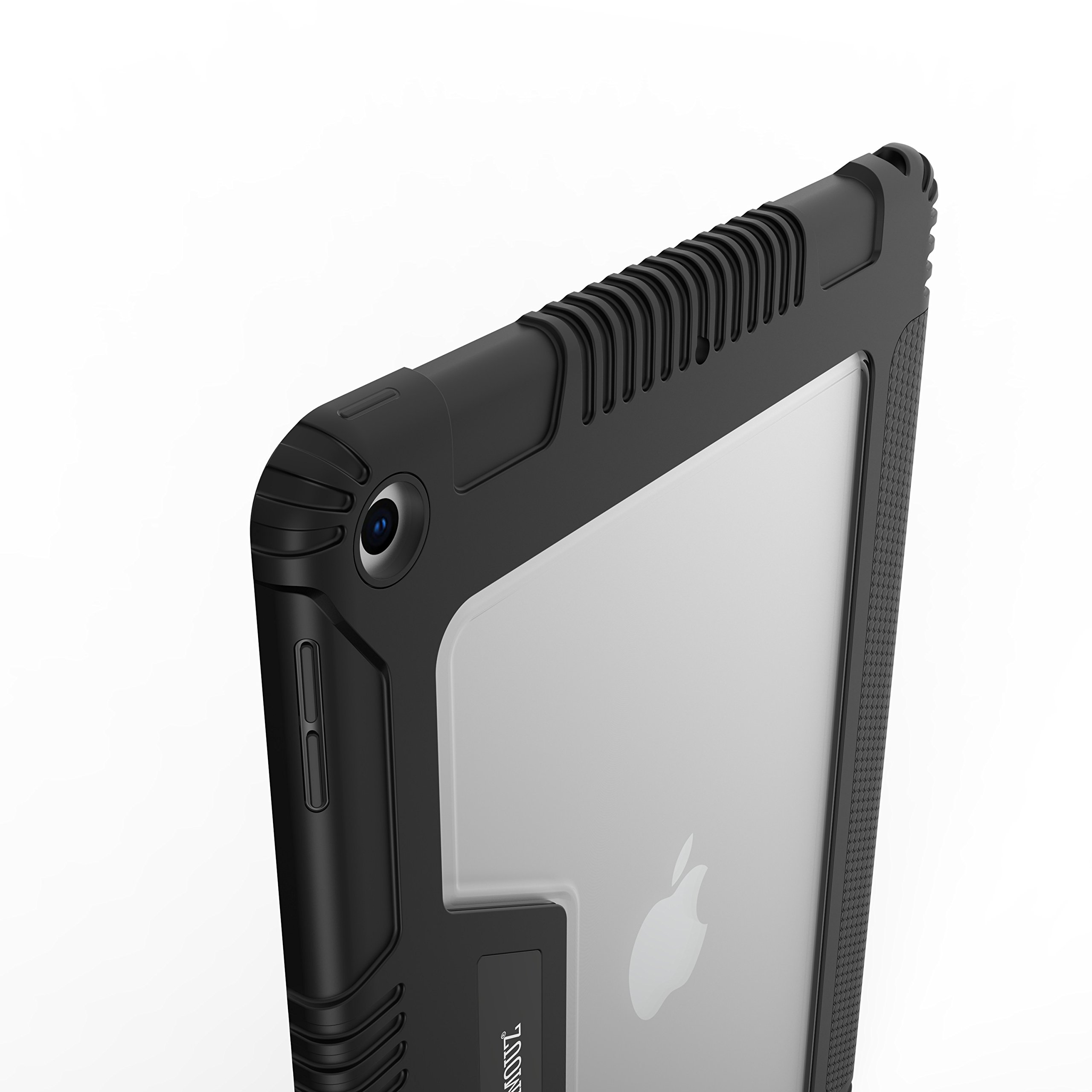 MoArmouz New iPad 9.7 inch 2017 Case, Slim Heavy Duty Shockproof Rugged Cover Hybrid Impact Resistant Defender Full Body Protective Case [Black] 5