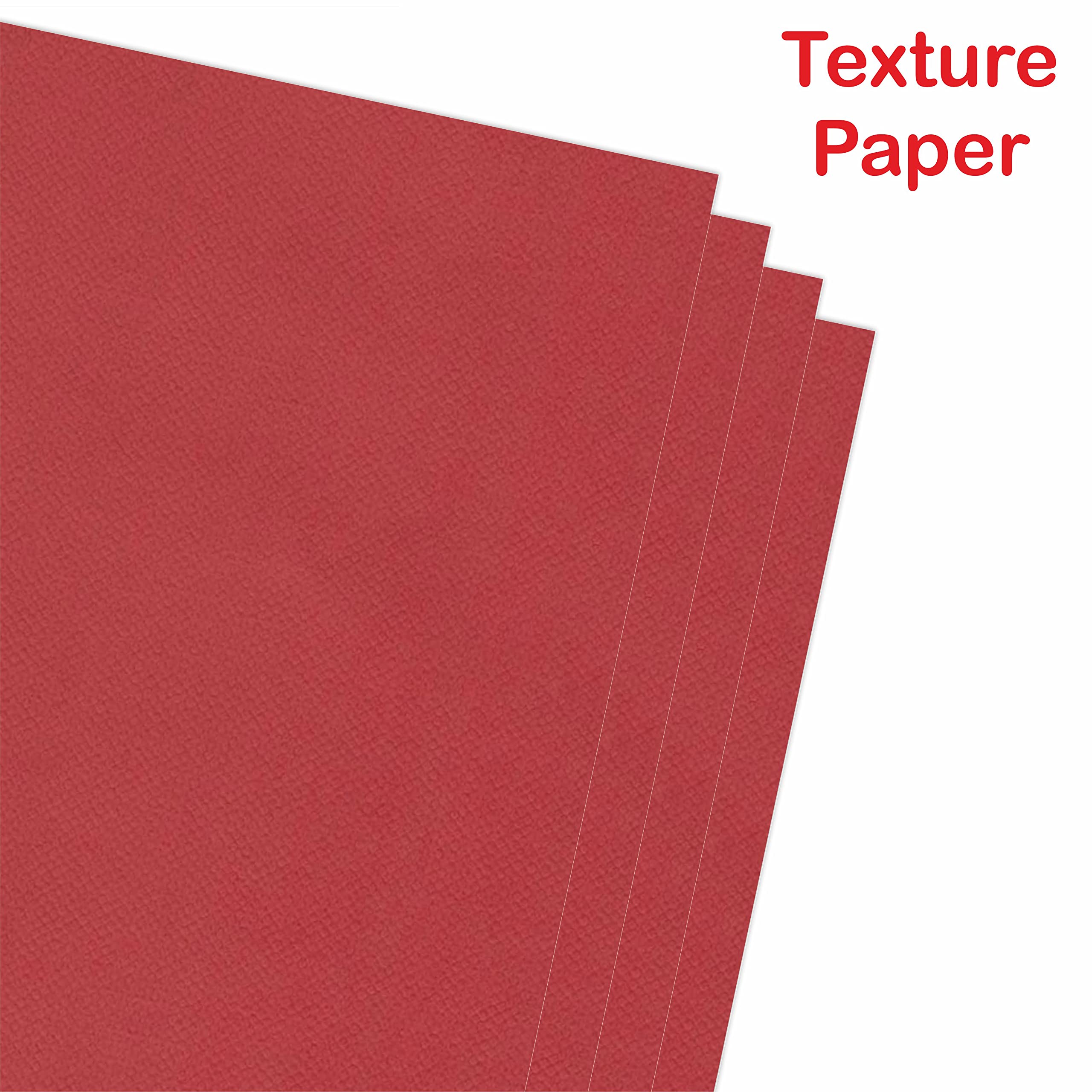 CHELNA (Pack of 500 Sheets) Richmond Red(Red) Texture Paper A4 Size GSM 120. Useful for Packaging, Book Wraping,Decoration, Art Craft,Scrapbooking, School Project, Tag Making(Not for Printing) 3