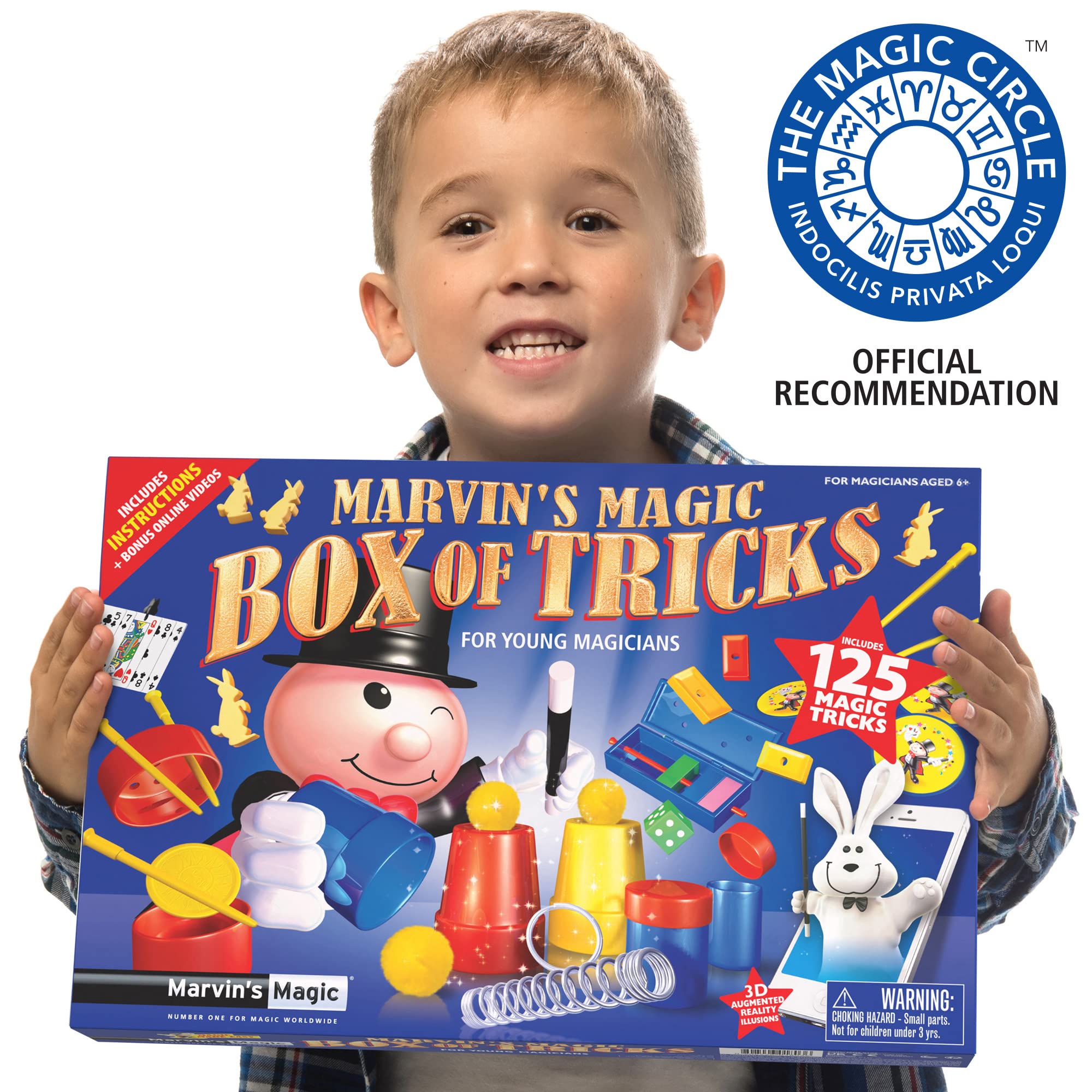 Marvin's Magic - 125 Amazing Magic Tricks for Children - Kids Full Set - Kit for Kids Including Wand, Card Tricks + Much More - Suitable for Age 6+ 6