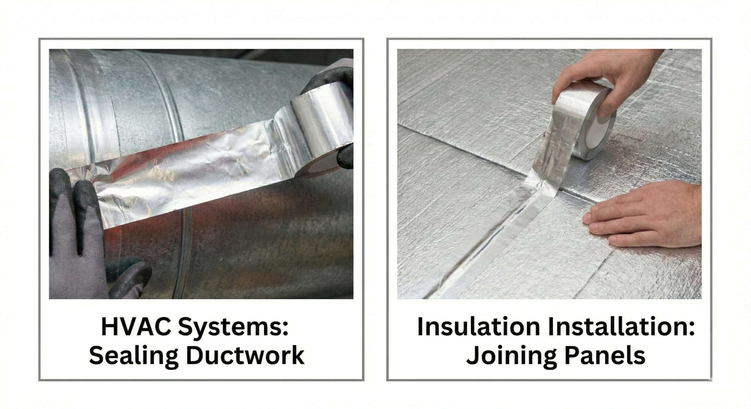 Mario Aluminium Foil Tape – Silver Tape – 72mm (3 inch) Width, 20mtr Length–1 Roll – Heavy-Duty Foil Tape for Air Duct Sealing, HVAC, AC Ducting, Pipe Insulation & High-Temperature Applications 3