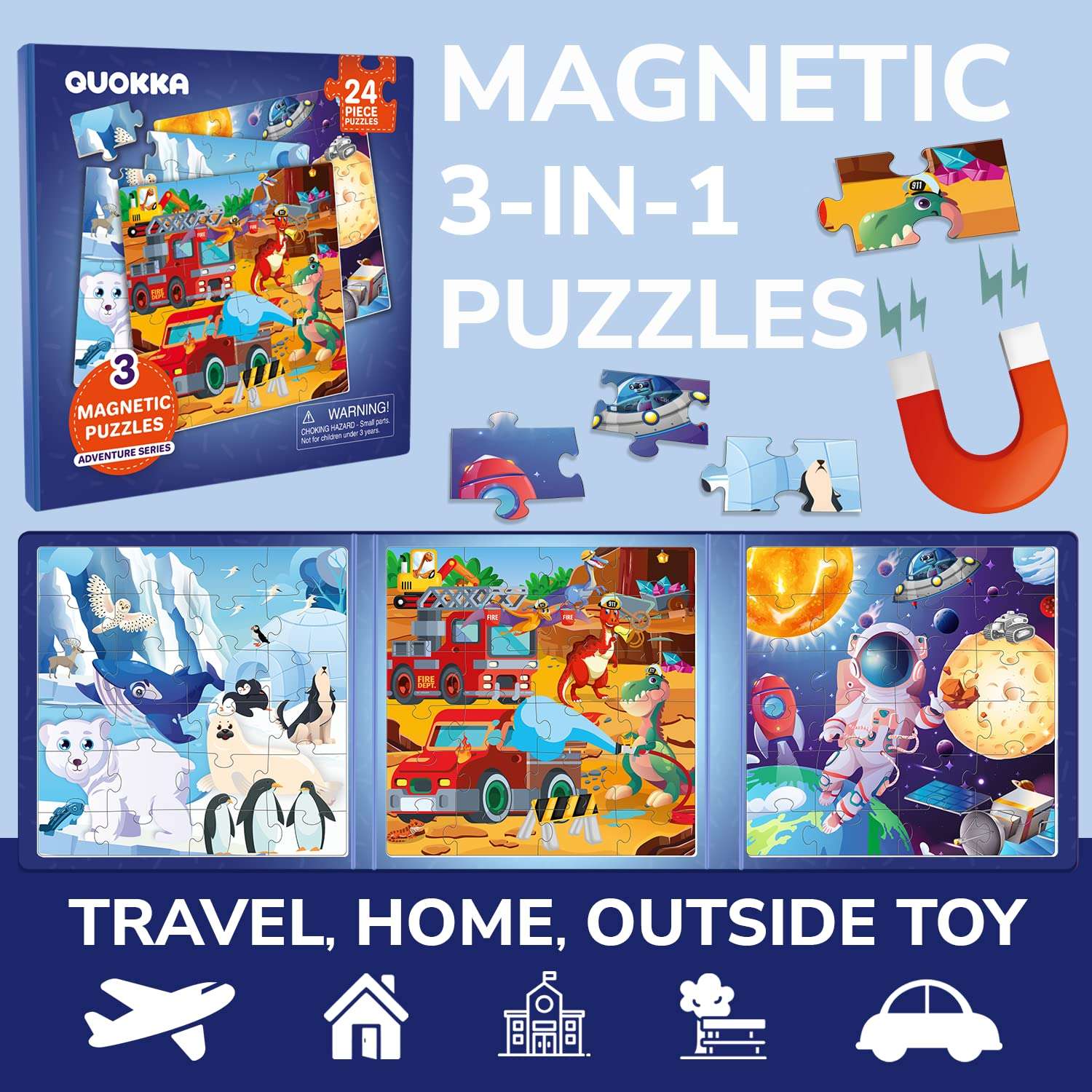 QUOKKA Multipack of Magnetic Games for Boys and Girls 4