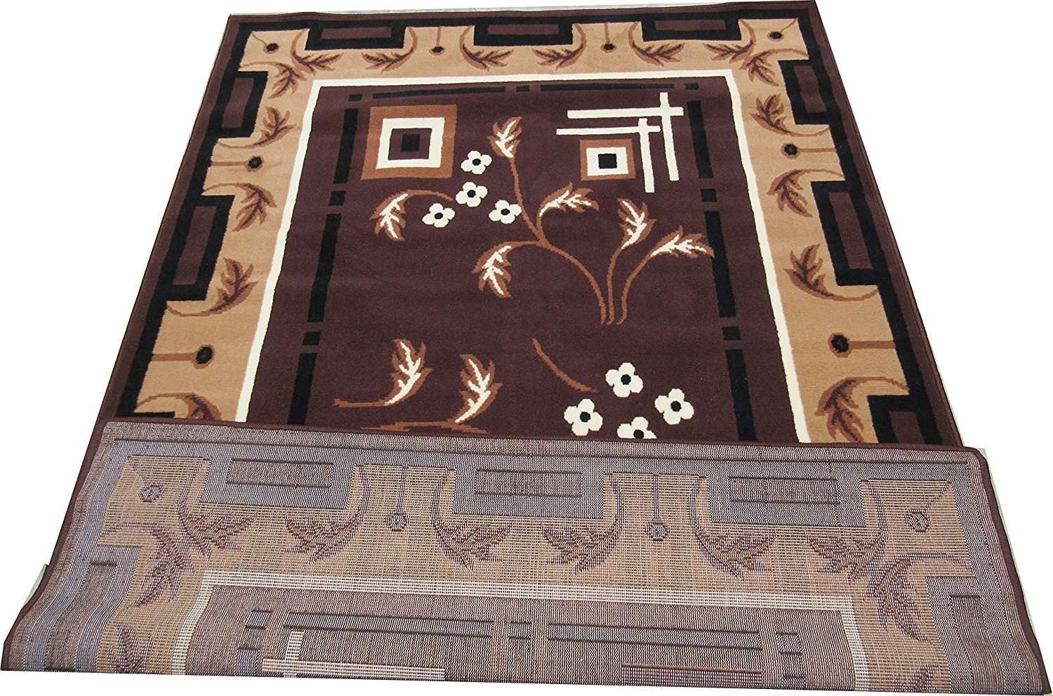 FCARPET TOP Selling Design with Multiple Choice 120X150 CM(4X5 FEET) Brown Multi 4