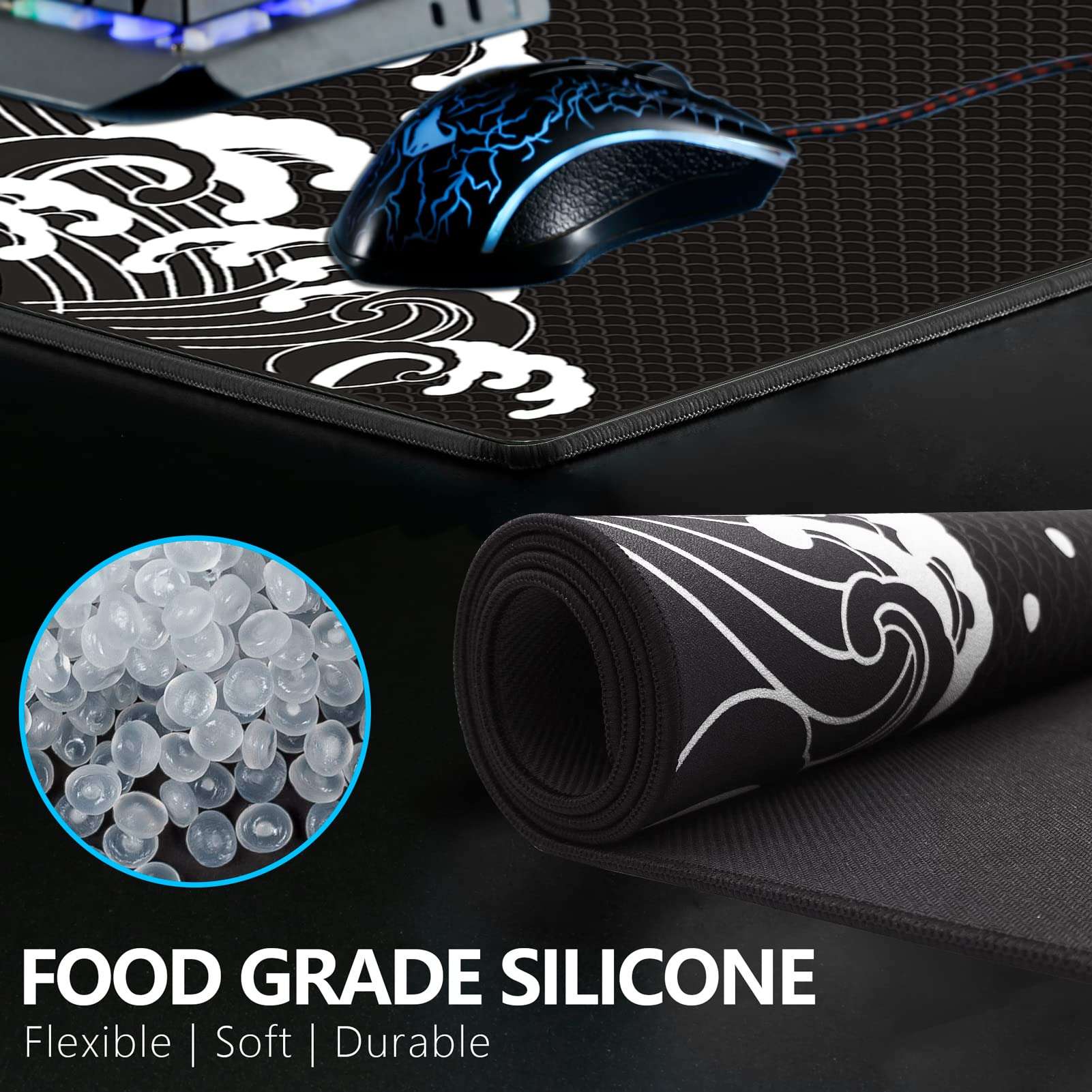 X-Raypad Aqua Control Plus Wave Gaming Mouse Pad, Ultra-High Precision Mouse Pad with Perfect Speed and Control Capability, Consistent X and Y Glide, Designed for Fps Players with Low DPI Requirements 5