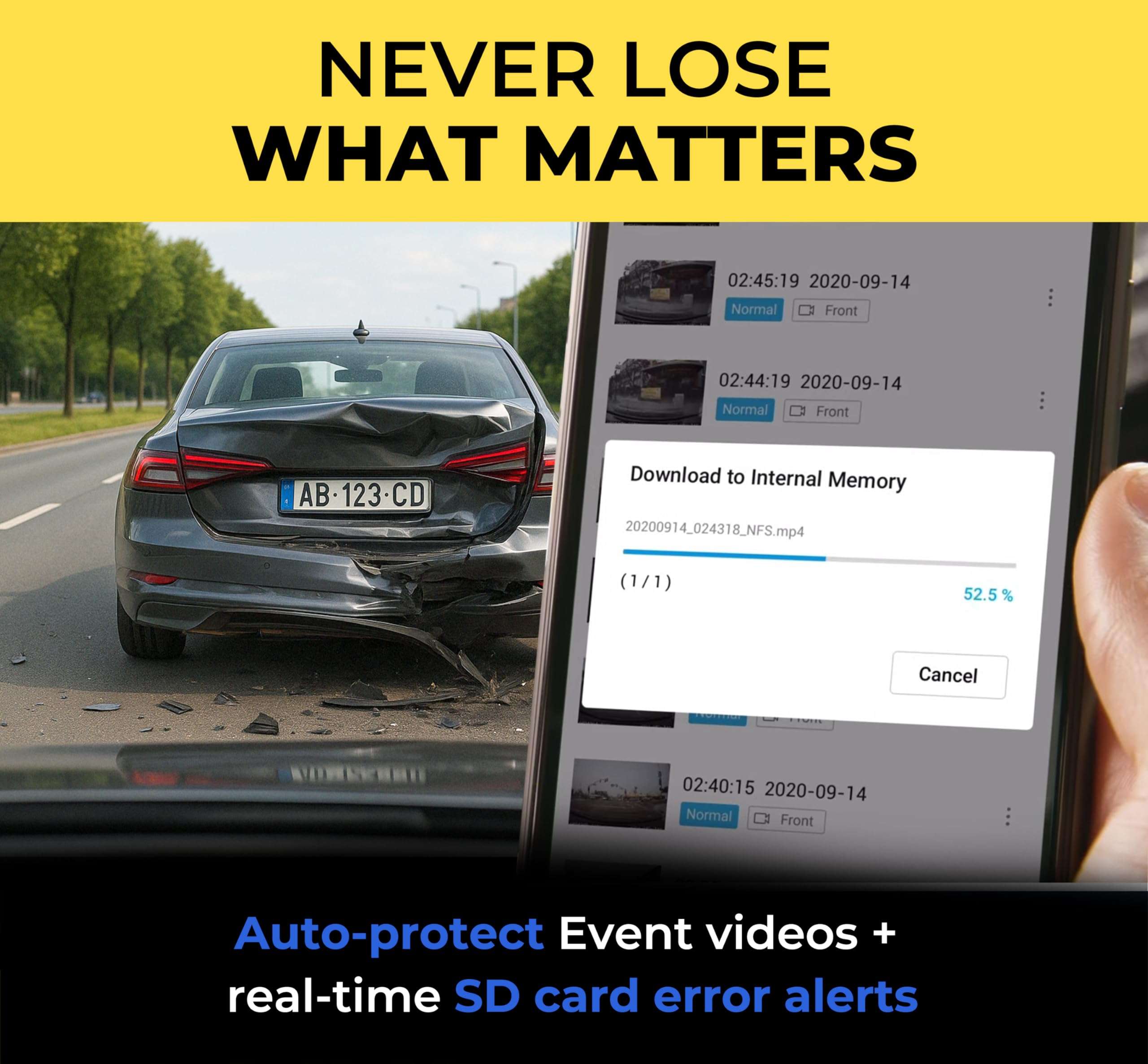 BlackVue DR590X-2CH Plus with 32GB microSD Card | Simple Full HD Wi-Fi Dashcam, Parking Mode Support (Kit Included), Front and Rear Camera, BlackVue App Support for Video Transfer | Made in Korea 4