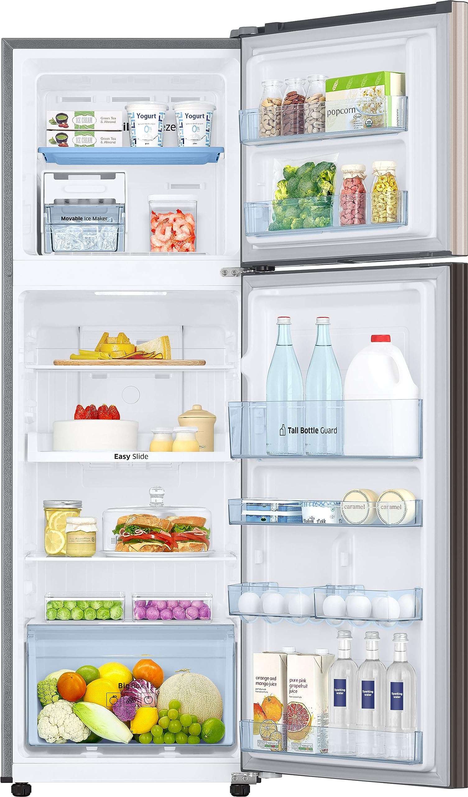 Samsung 256 L, 2 Star, Bespoke Convertible, Digital Inverter with Display, Frost Free Double Door Refrigerator (RT30CB732C7/HL, Beige & Charcoal, 2023 Model) 6